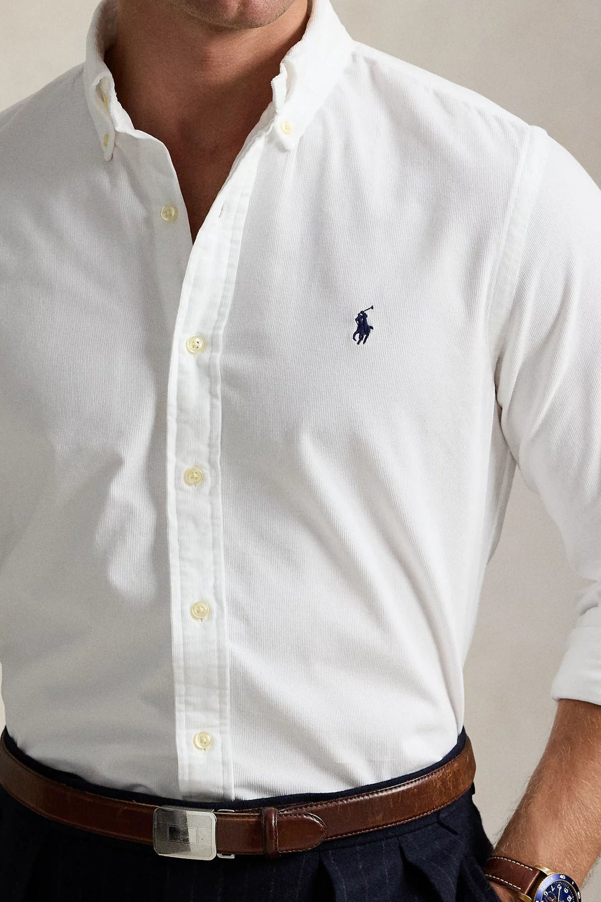 Polo Ralph Lauren Custom Fit Fitilli Kadife Gömlek