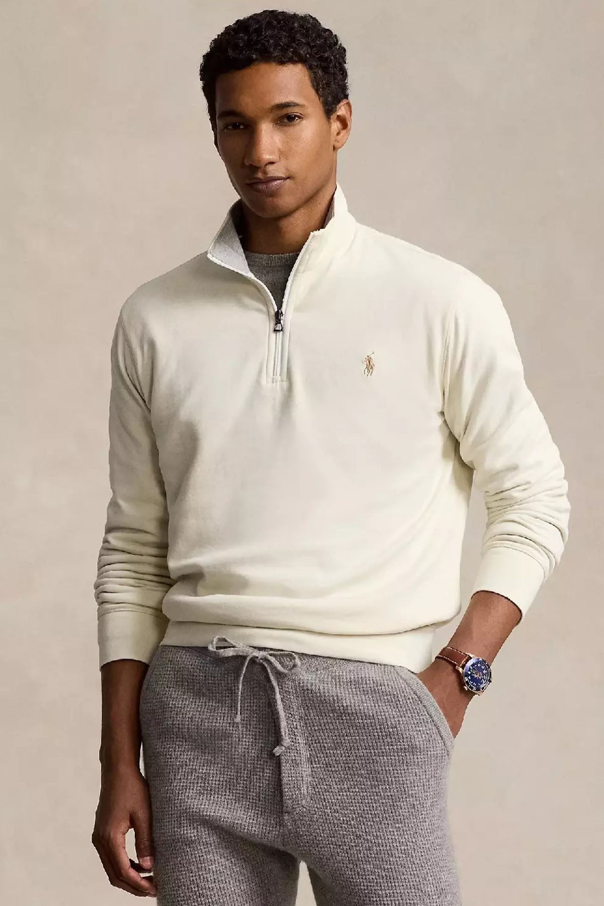 Polo Ralph Lauren Dik Yaka Yarım Fermuarlı Sweatshirt