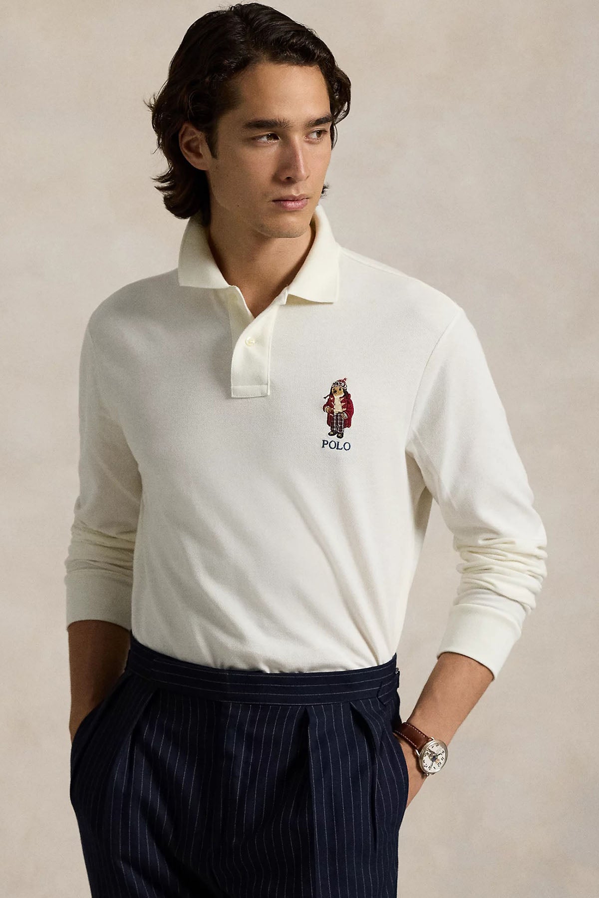 Polo Ralph Lauren Polo Yaka İnce Örgü Polo Bear Triko