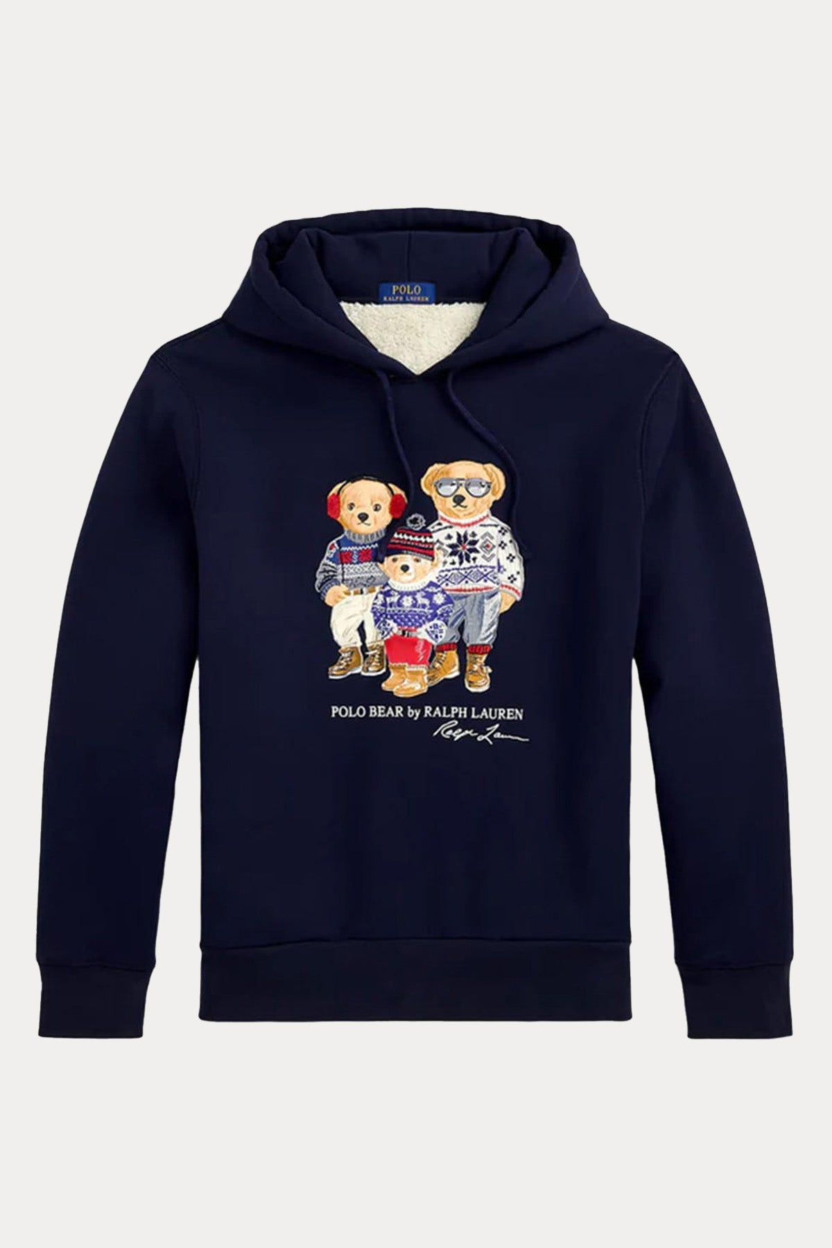 Polo Ralph Lauren Unisex Polo Bear İçi Polarlı Aile Temalı Kapüşonlu Sweatshirt