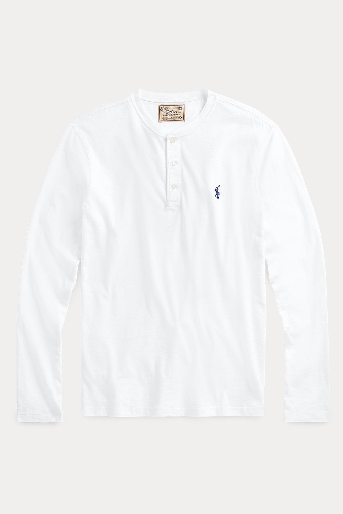 Polo Ralph Lauren Düğmeli Yuvarlak Yaka Uzun Kollu T-shirt