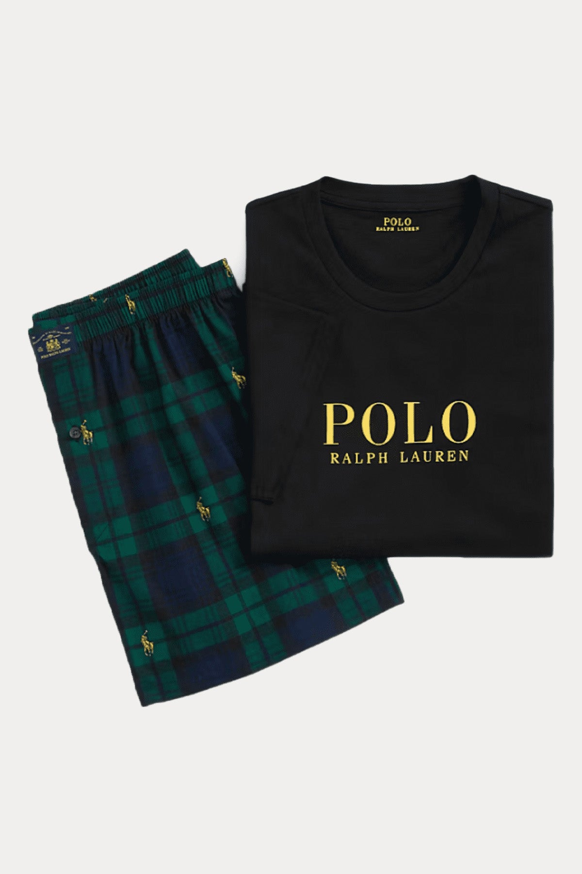 Polo Ralph Lauren Ekose Desenli Pony Logolu Pijama Takımı