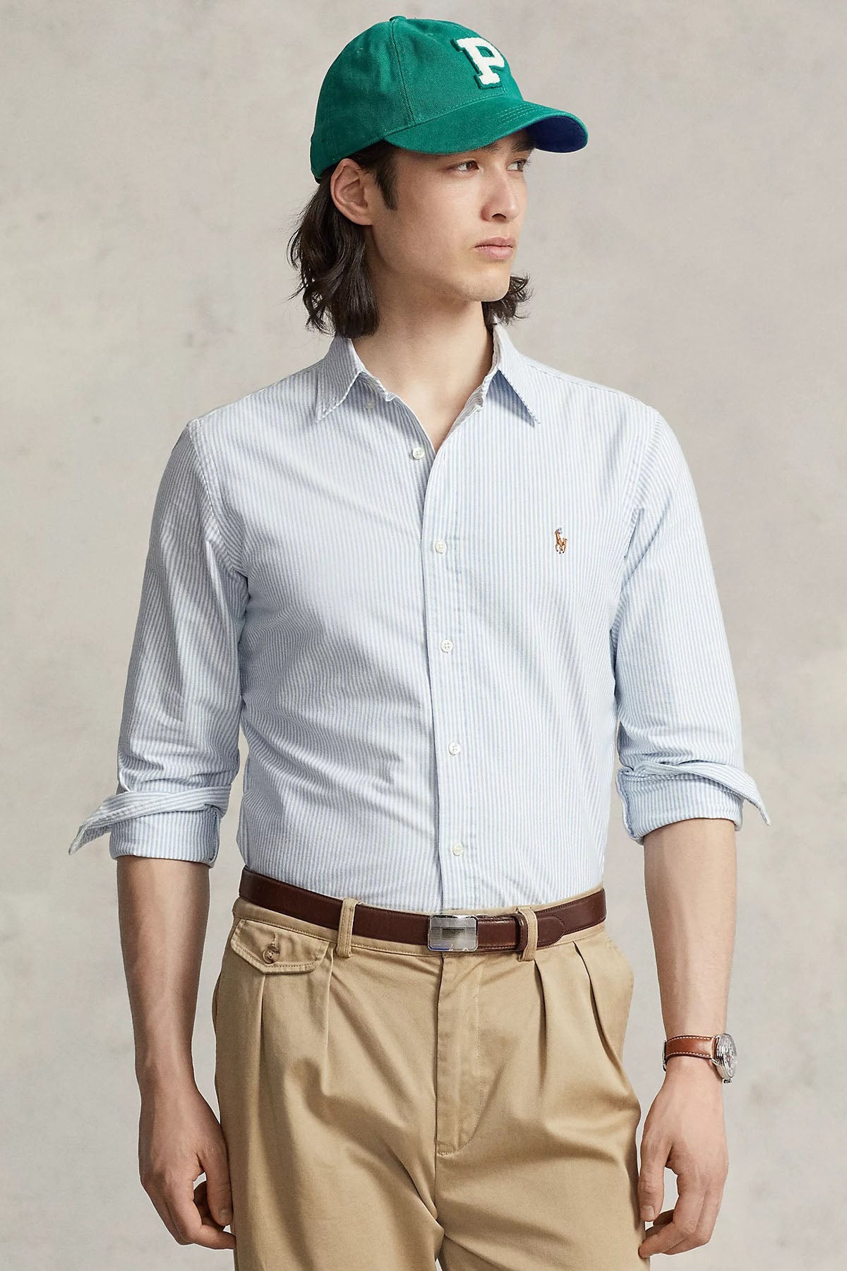 Polo Ralph Lauren Slim Fit Çizgili Oxford Gömlek