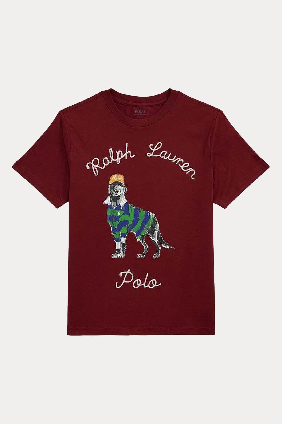 Polo Ralph Lauren Kids S-L Beden Unisex Çocuk Evcil Hayvan Temalı Logolu T-shirt