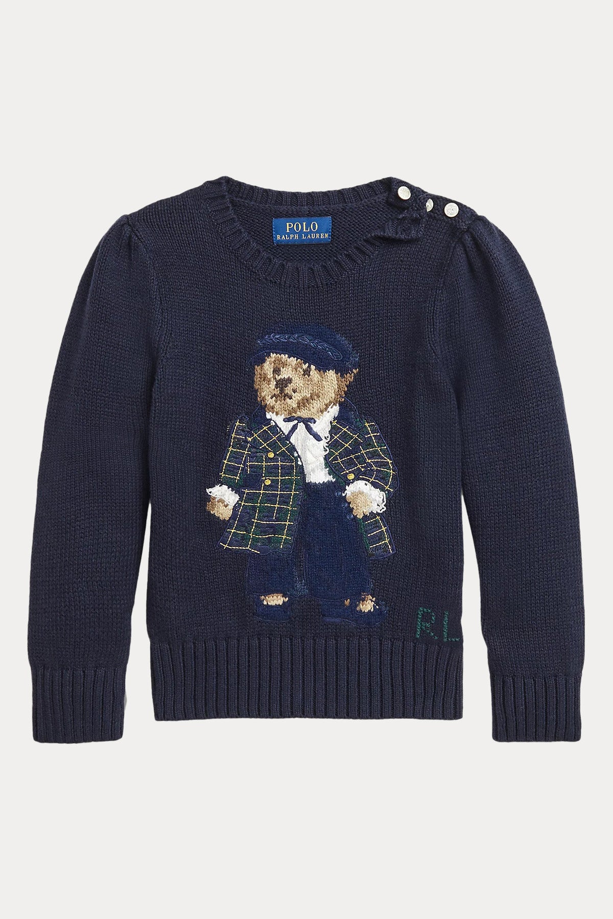 Polo Ralph Lauren Kids 4-6 Yaş Kız Çocuk Örgü Polo Bear Triko