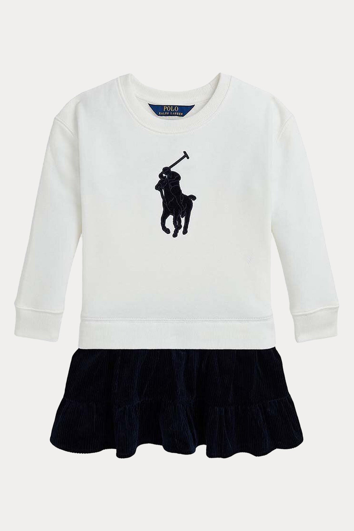 Polo Ralph Lauren Kids 3-6 Yaş Kız Çocuk Pony Logolu Sweatshirt Elbise