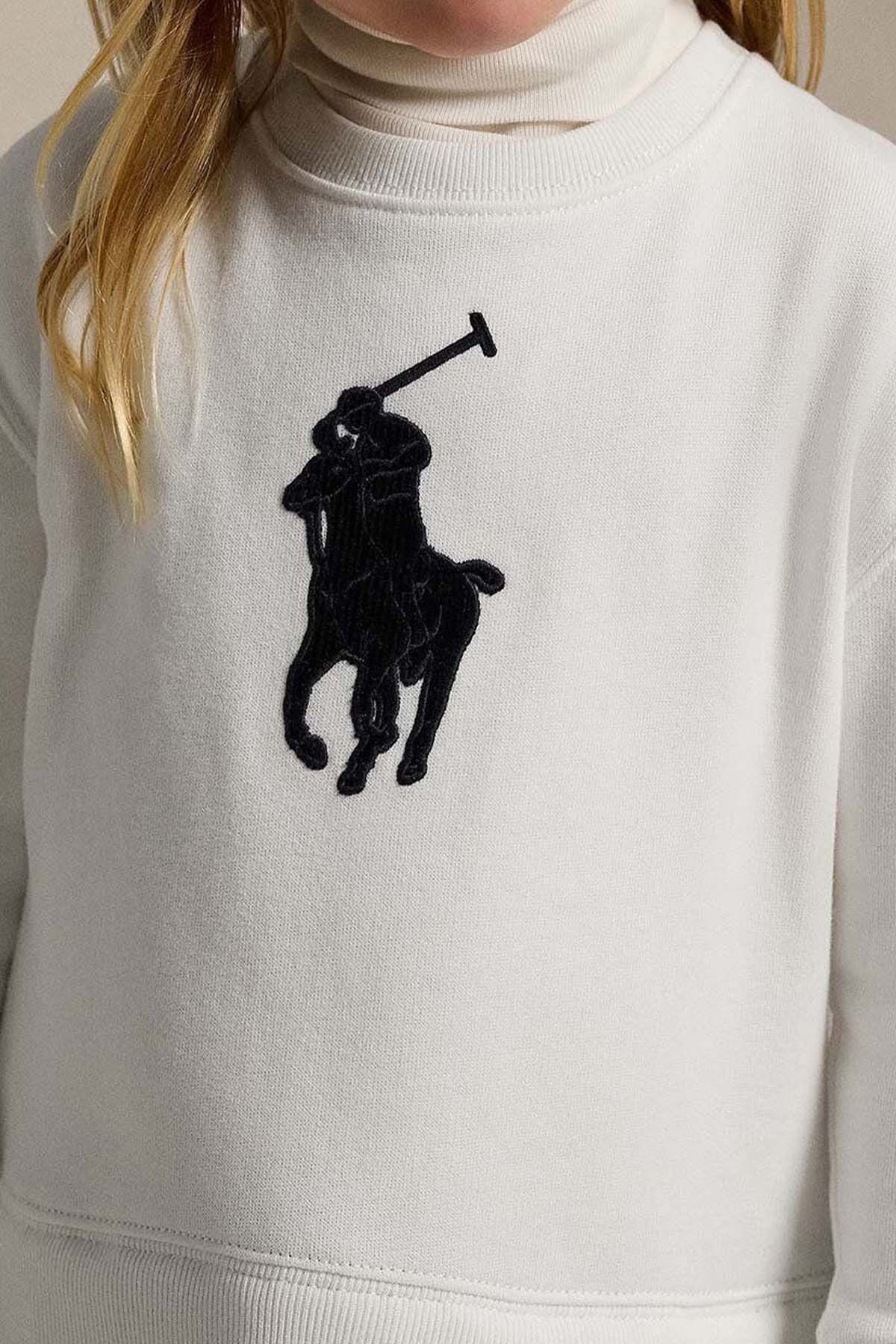 Polo Ralph Lauren Kids 3-6 Yaş Kız Çocuk Pony Logolu Sweatshirt Elbise