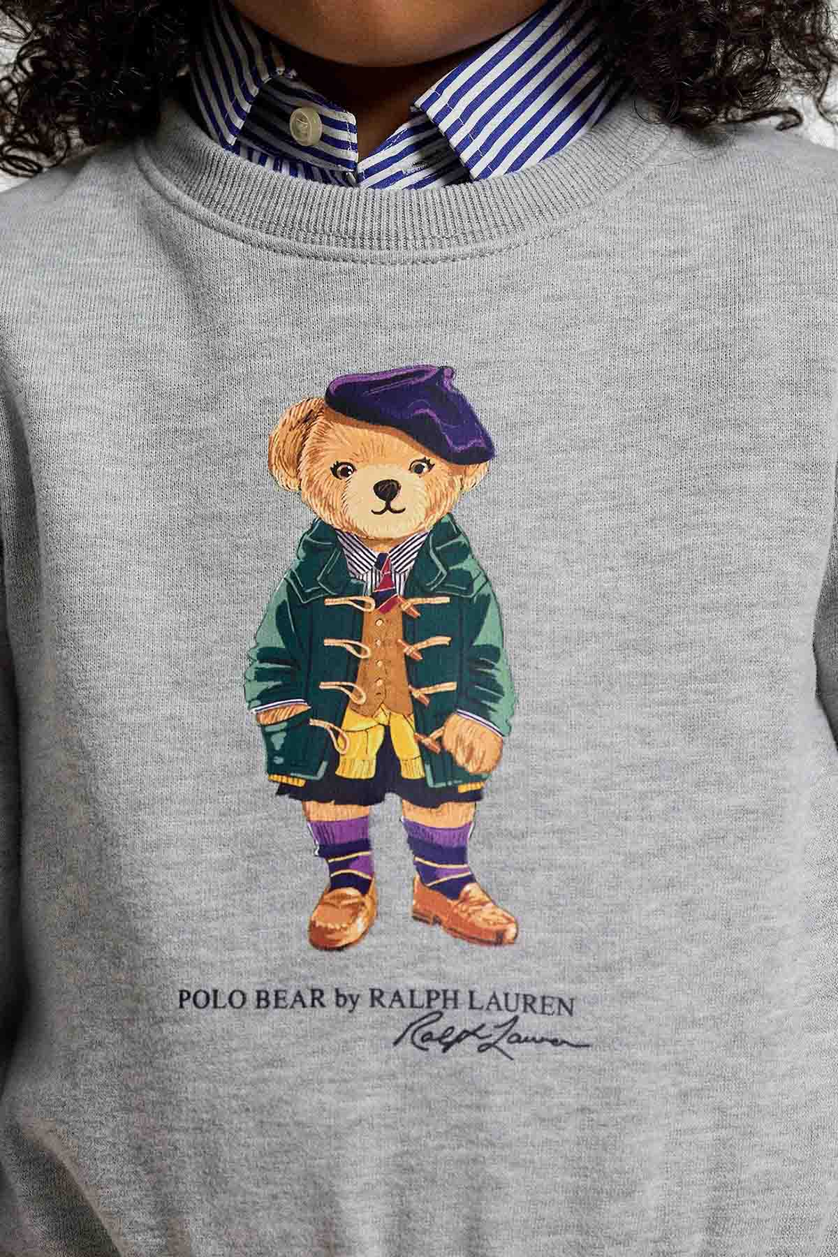 Polo Ralph Lauren Kids 4-6 Yaş Kız Çocuk Polo Bear Sweatshirt Elbise