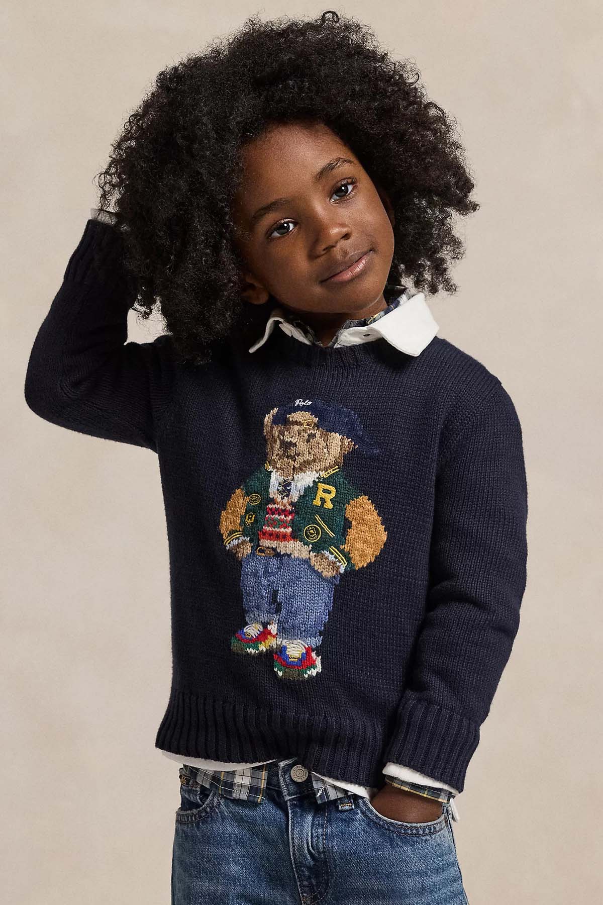 Polo Ralph Lauren Kids 3 Yaş Unisex Çocuk Örgü Polo Bear Triko