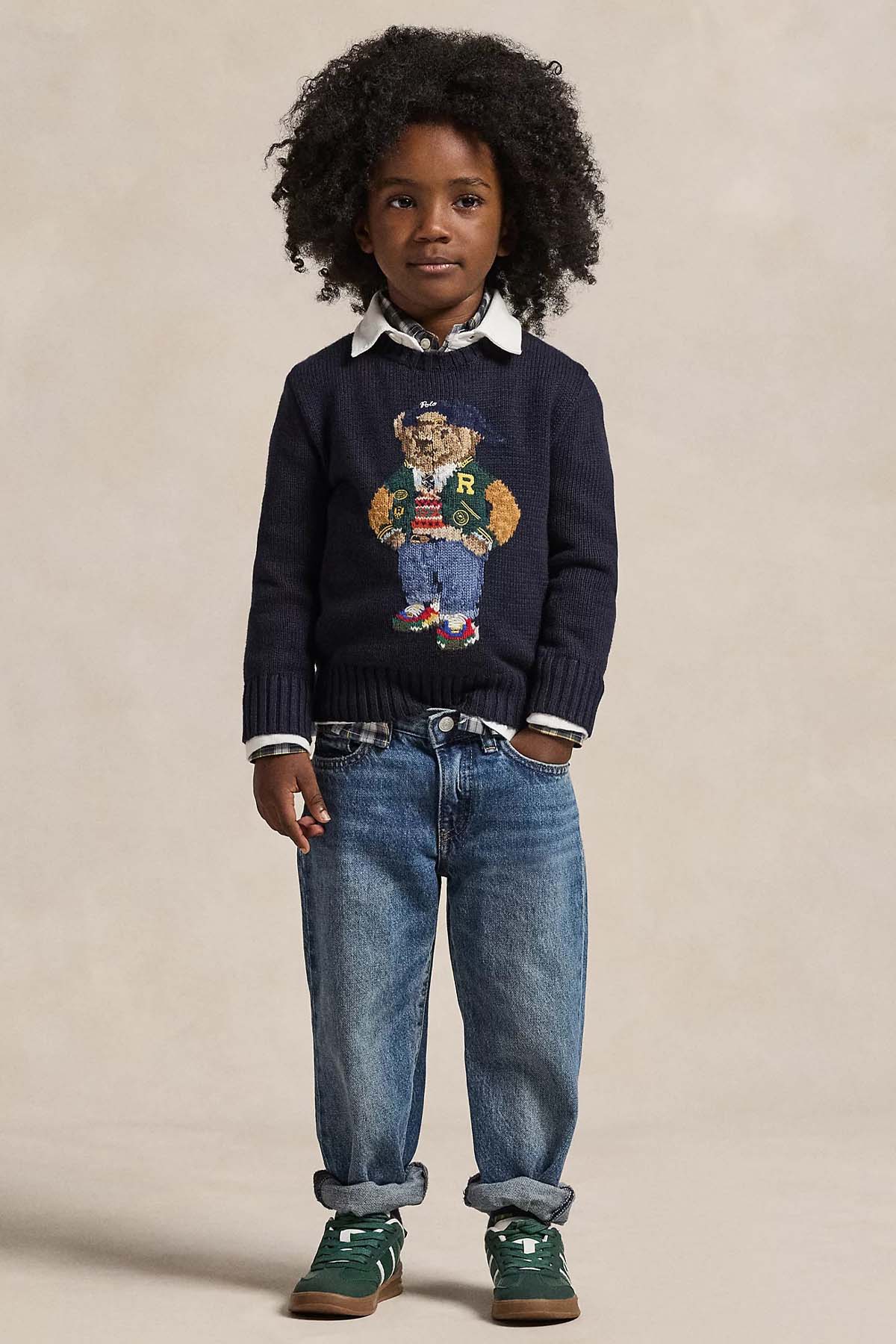 Polo Ralph Lauren Kids 3 Yaş Unisex Çocuk Örgü Polo Bear Triko