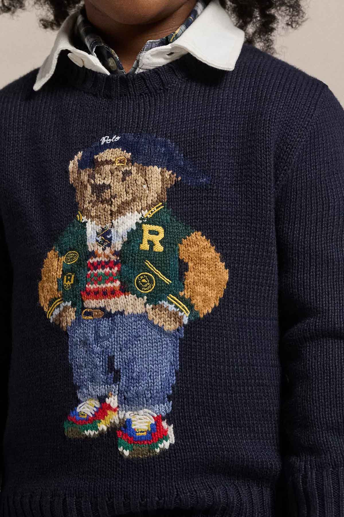 Polo Ralph Lauren Kids 3 Yaş Unisex Çocuk Örgü Polo Bear Triko