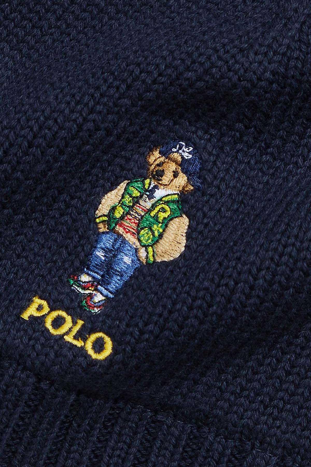 Polo Ralph Lauren Kids 9-24 Aylık Unisex Bebek Örgü Polo Bear Bere