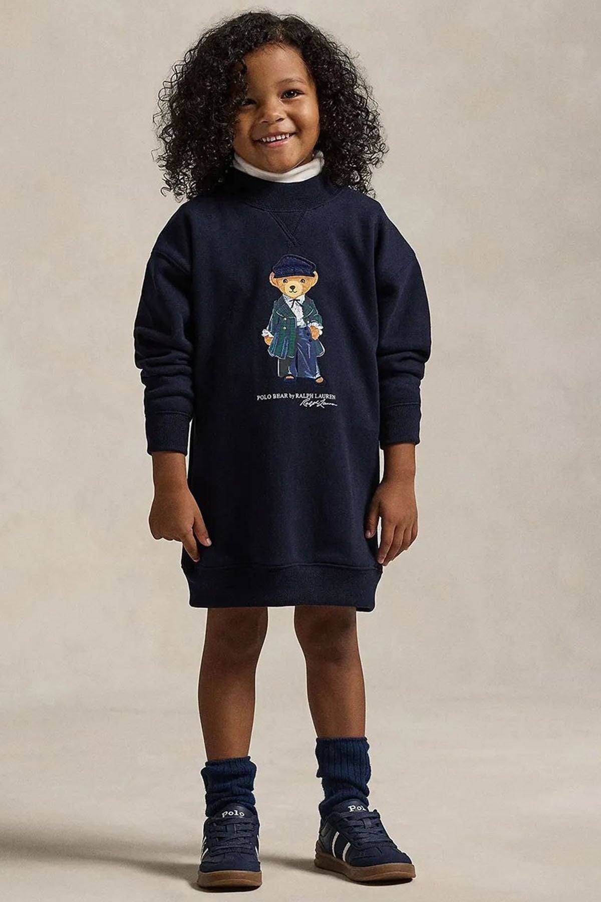 Polo Ralph Lauren Kids 2-3 Yaş Kız Çocuk Polo Bear Sweatshirt Elbise