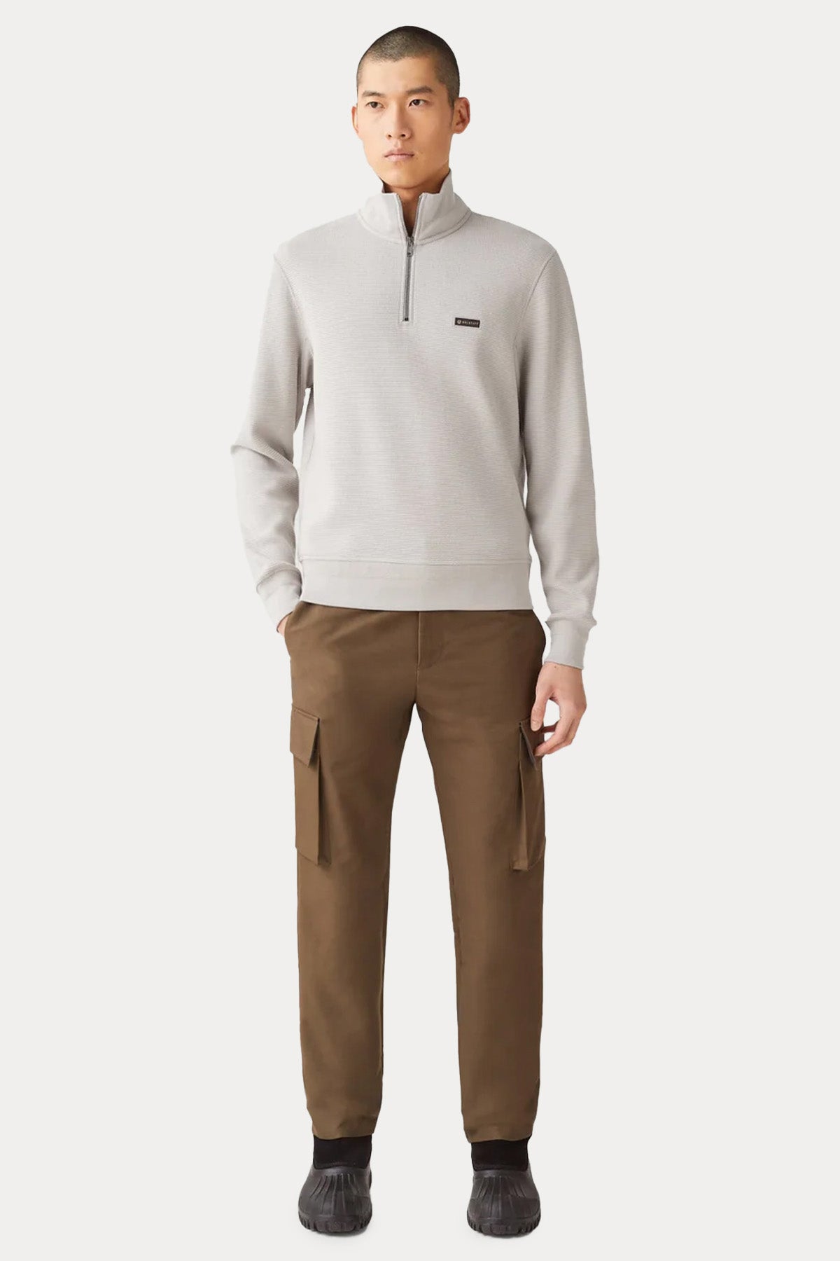 Belstaff Dik Yaka Yarım Fermuarlı Sweatshirt