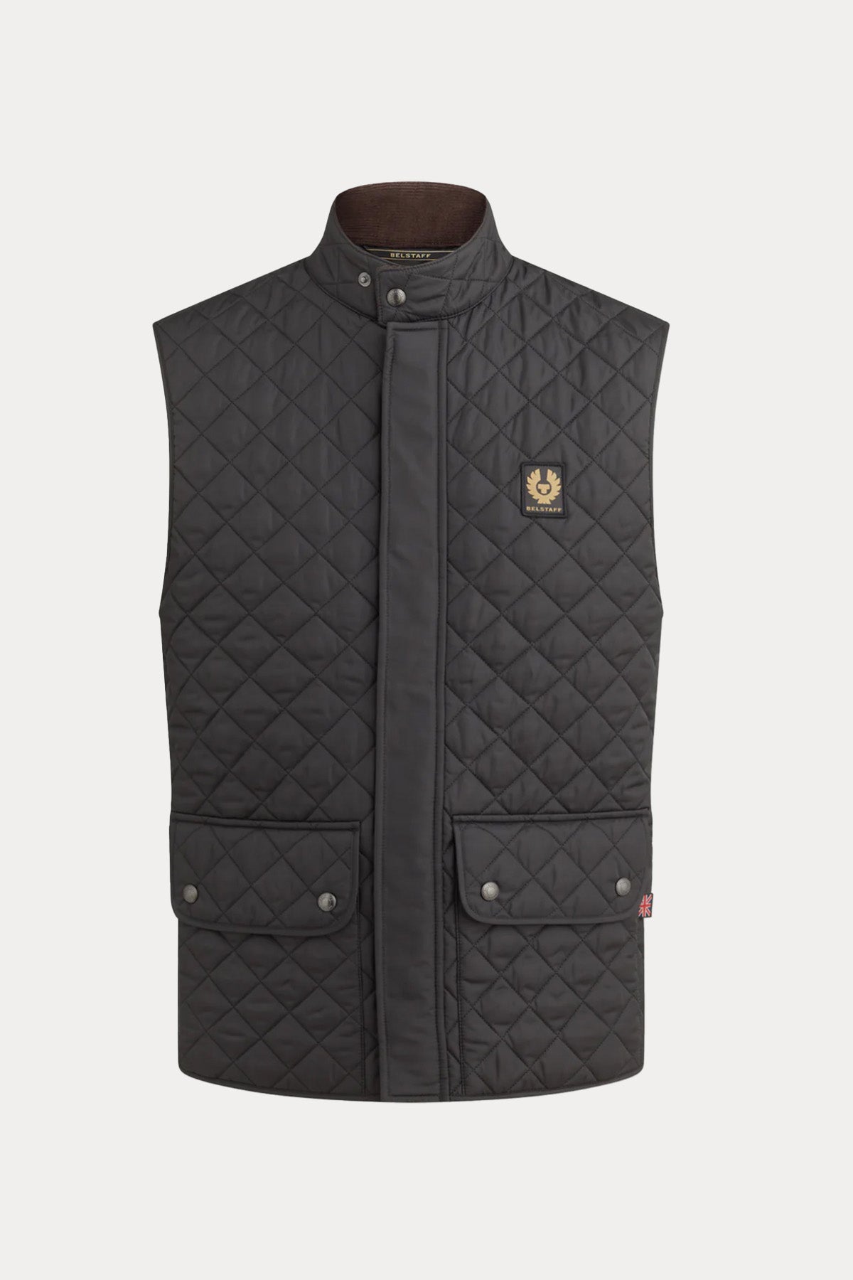 Belstaff Icon Gilet Dik Yaka Kapitone Puffer Yelek