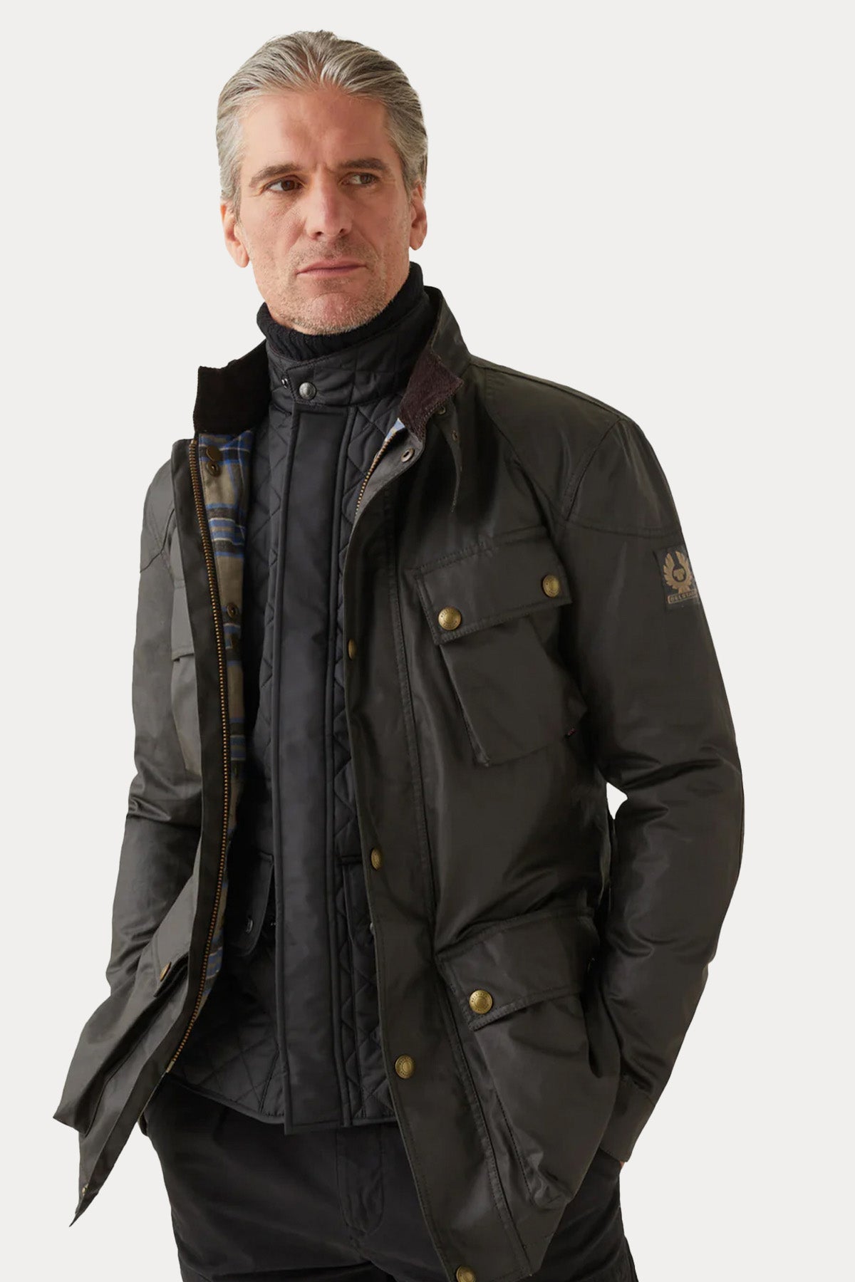 Belstaff Icon Gilet Dik Yaka Kapitone Puffer Yelek