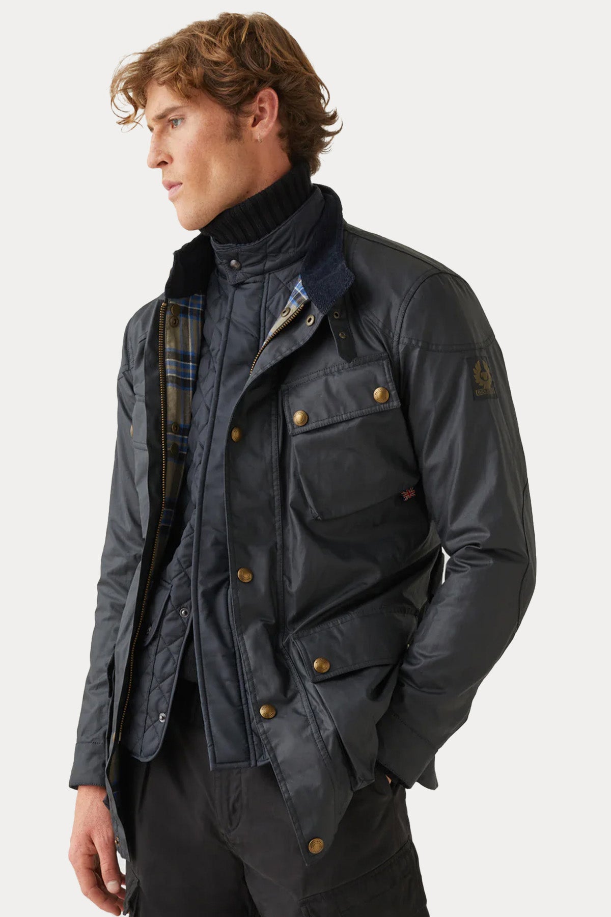 Belstaff Icon Gilet Dik Yaka Kapitone Puffer Yelek