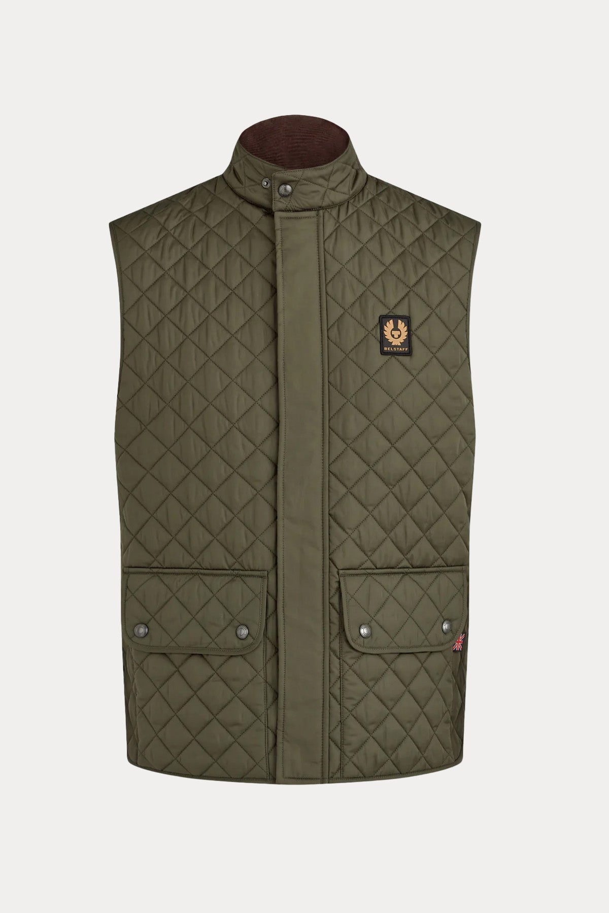 Belstaff Icon Gilet Dik Yaka Kapitone Puffer Yelek