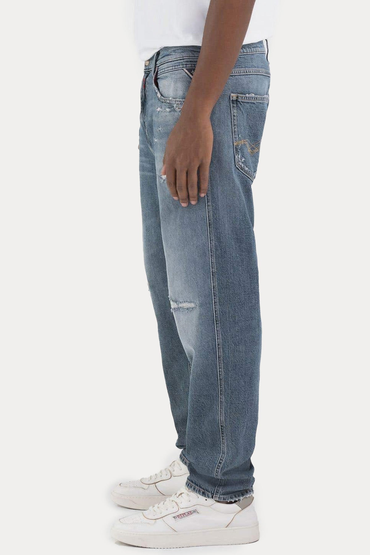 Replay Sandot Tapered Fit Yıkamalı Jeans