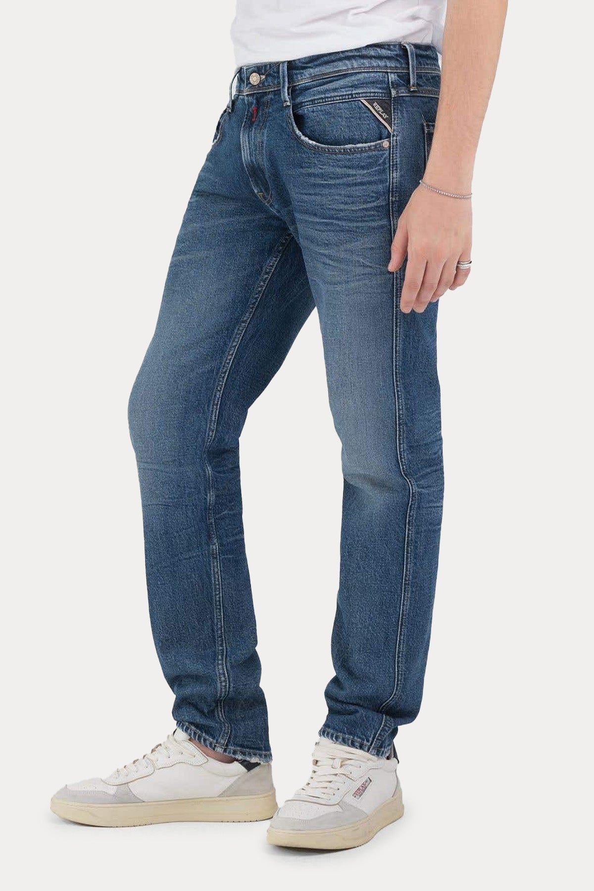 Replay Anbass Slim Fit Yıkamalı Jeans