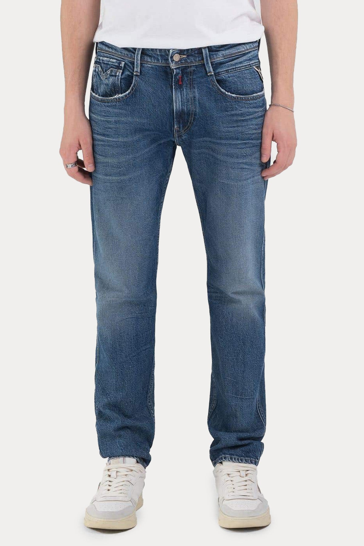 Replay Anbass Slim Fit Yıkamalı Jeans