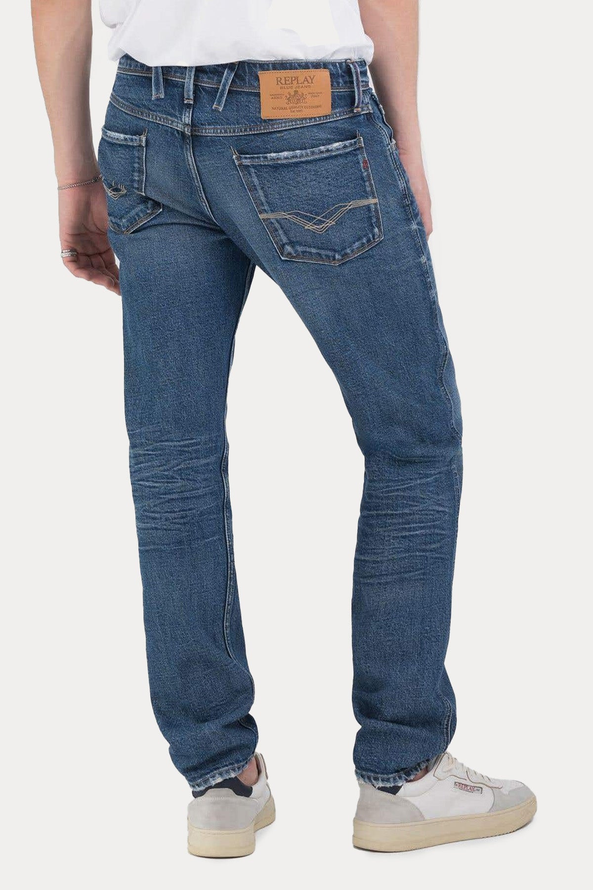 Replay Anbass Slim Fit Yıkamalı Jeans