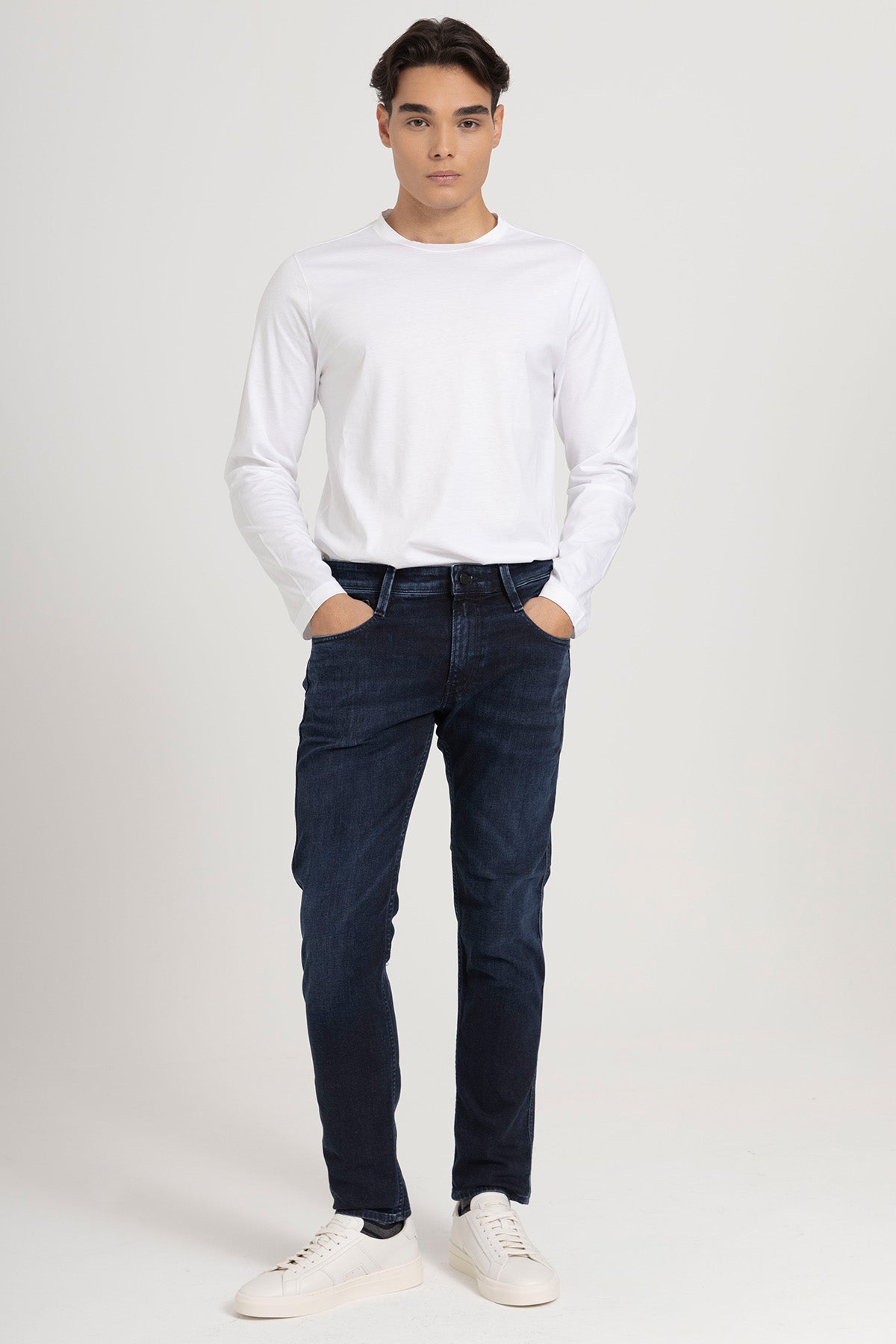 Replay Anbass Slim Fit Yıkamalı Jeans