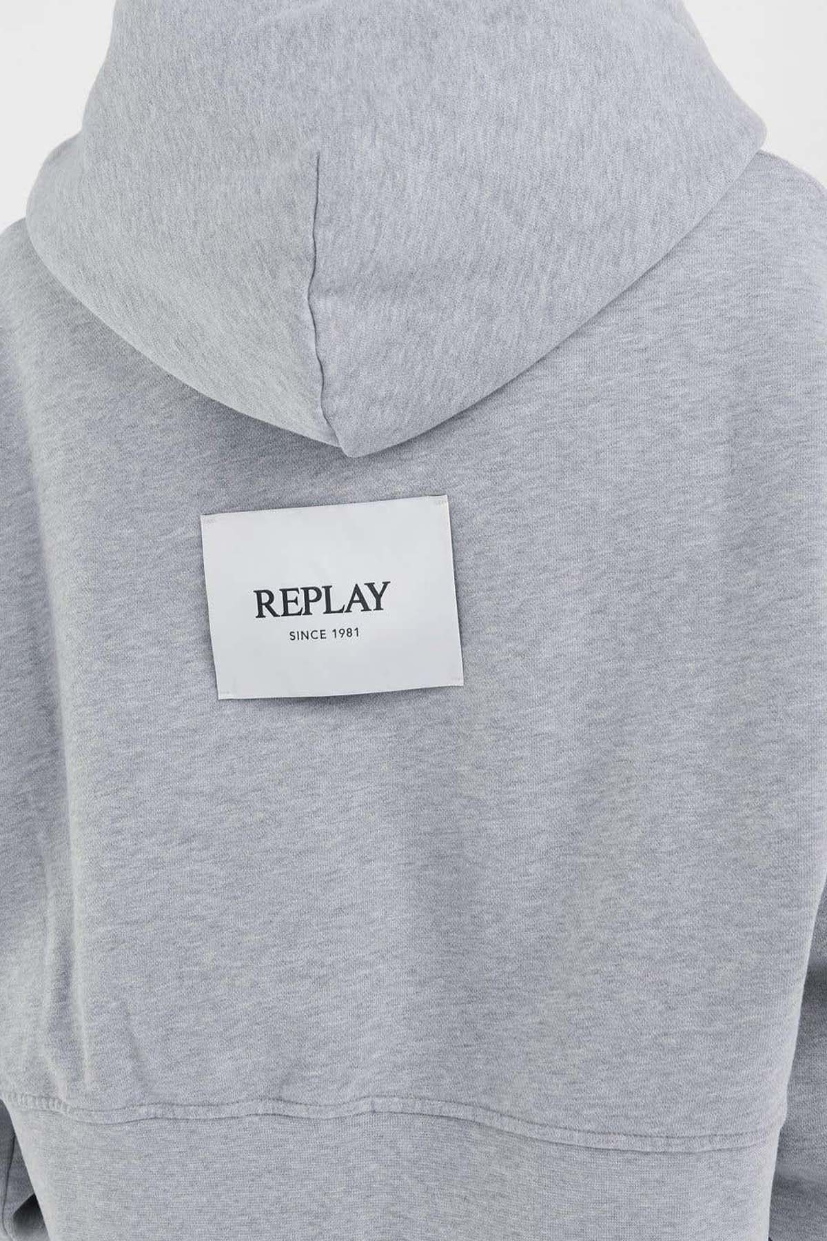 Replay Kapüşonlu Crop Sweatshirt