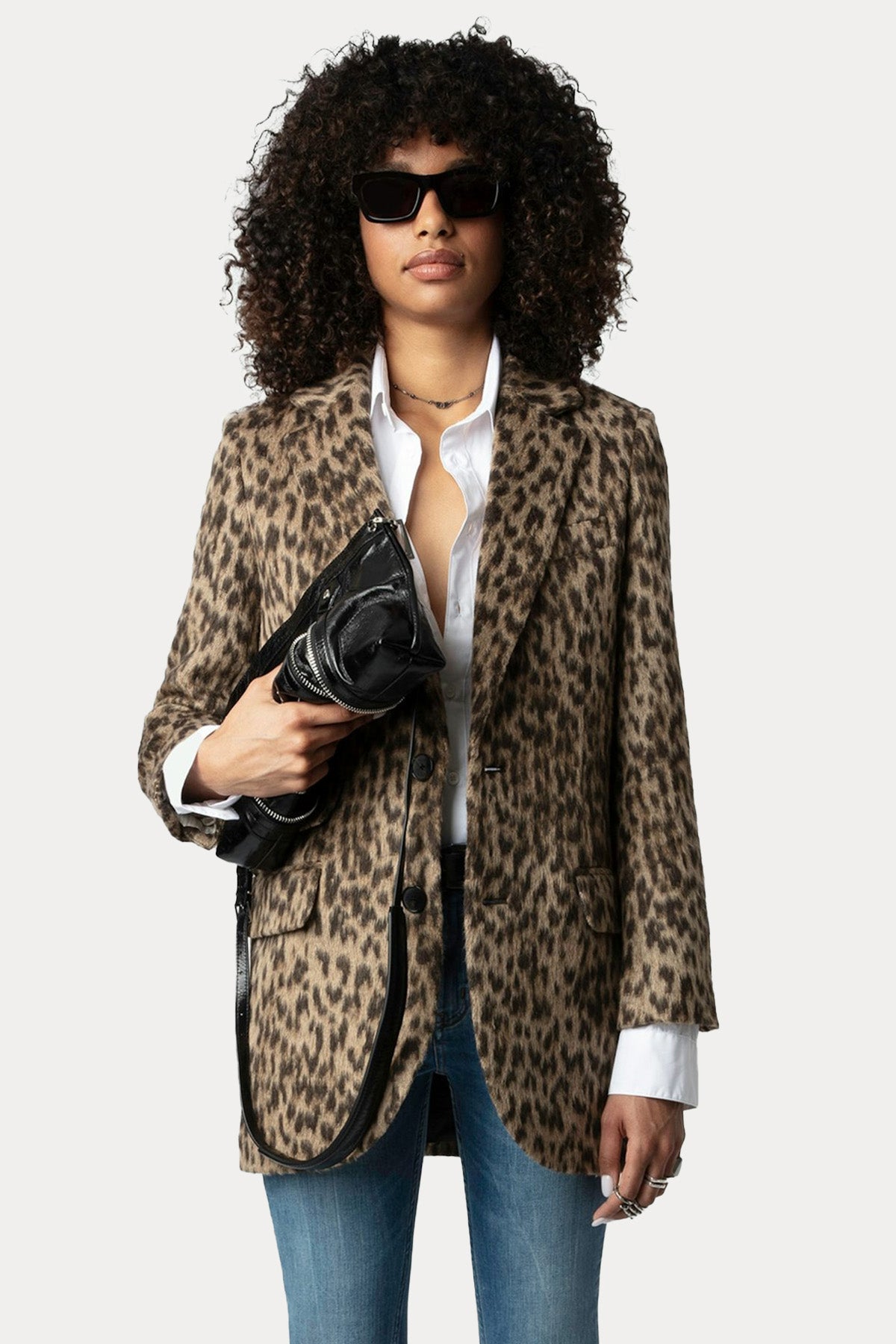 Zadig & Voltaire Leopar Desenli Blazer Ceket