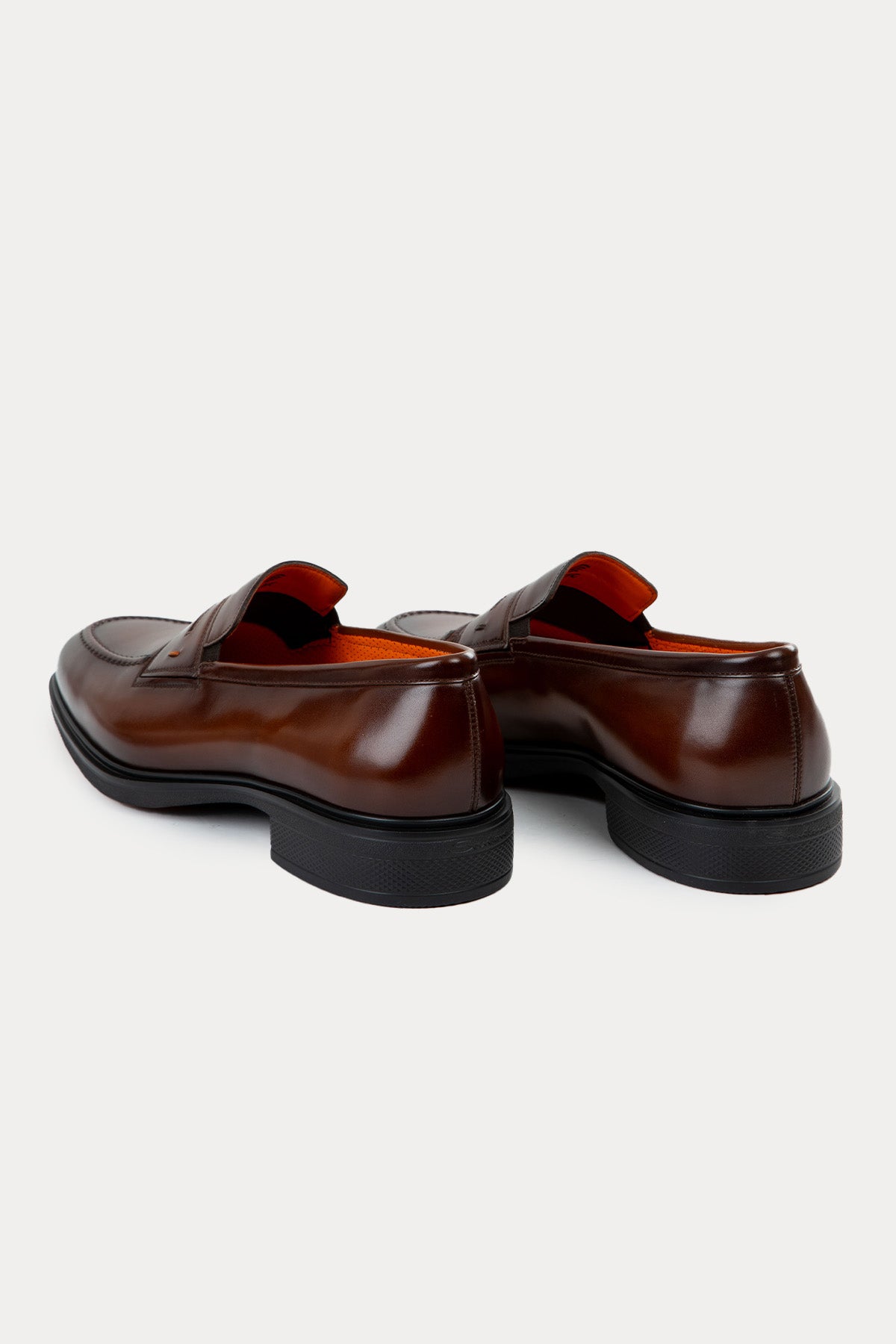 Santoni Ultra Hafif Taban Deri Loafer Ayakkabı