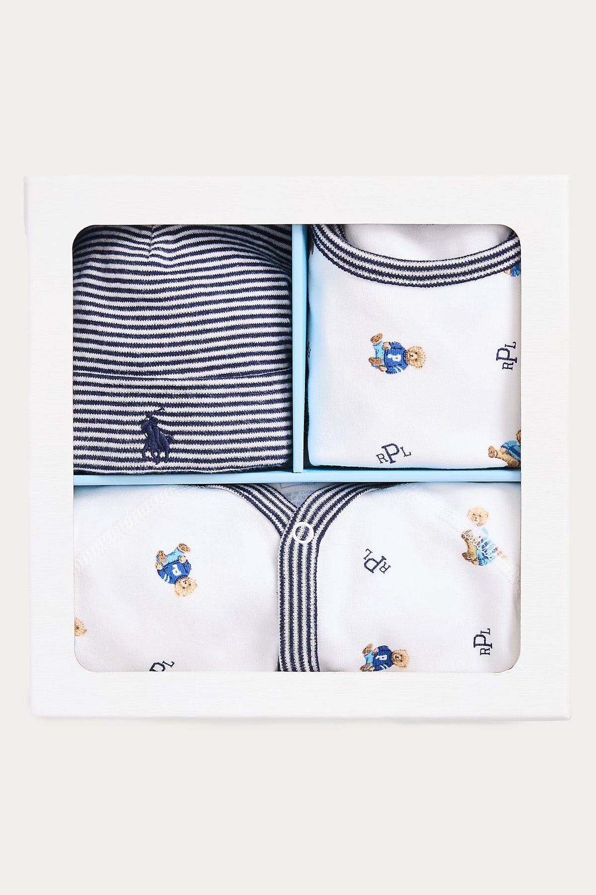 Polo Ralph Lauren Kids 3 Aylık Erkek Bebek Polo Bear Tulum Set