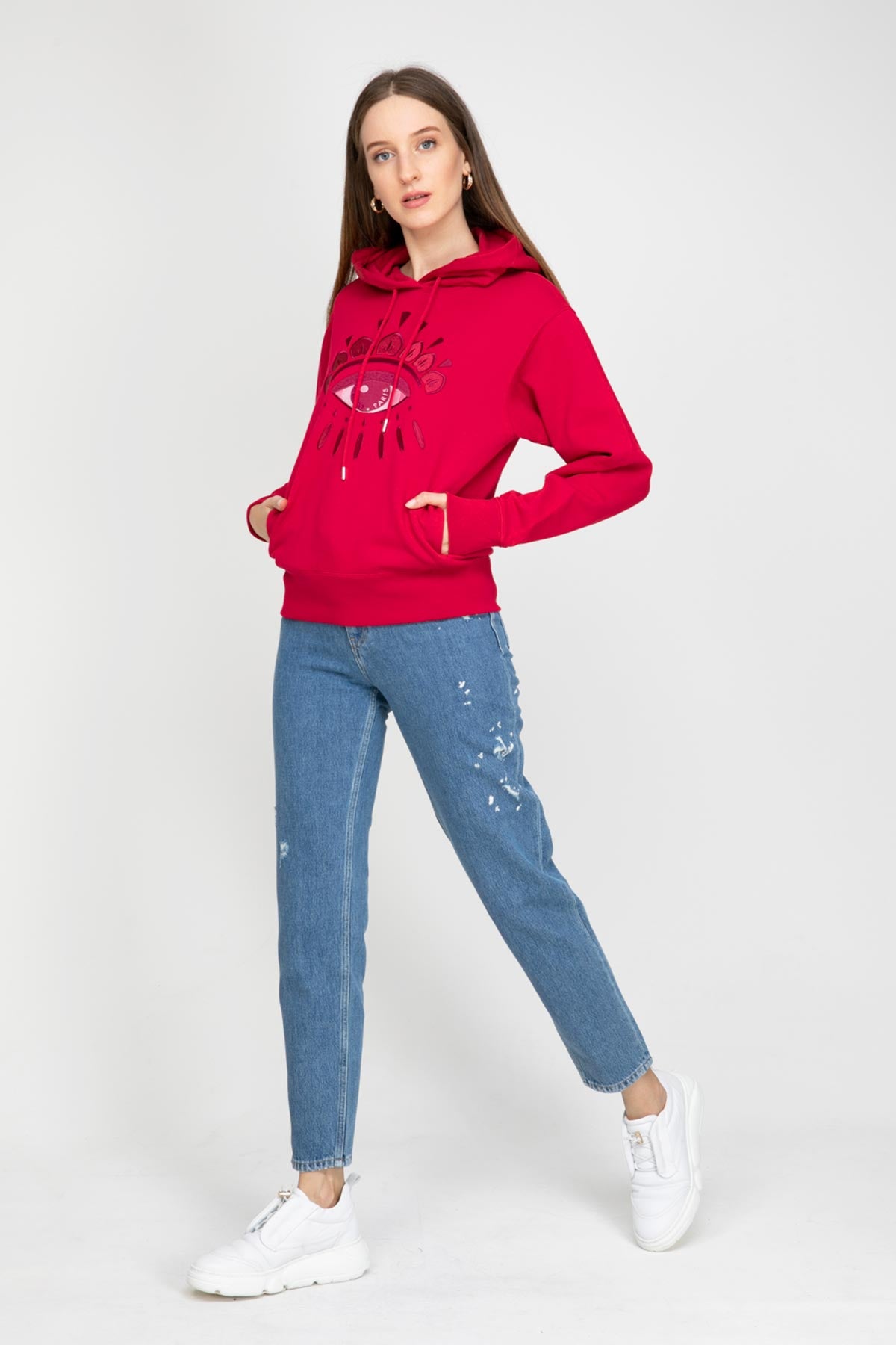 Kenzo Göz Kapüşonlu Sweatshirt-Libas Trendy Fashion Store