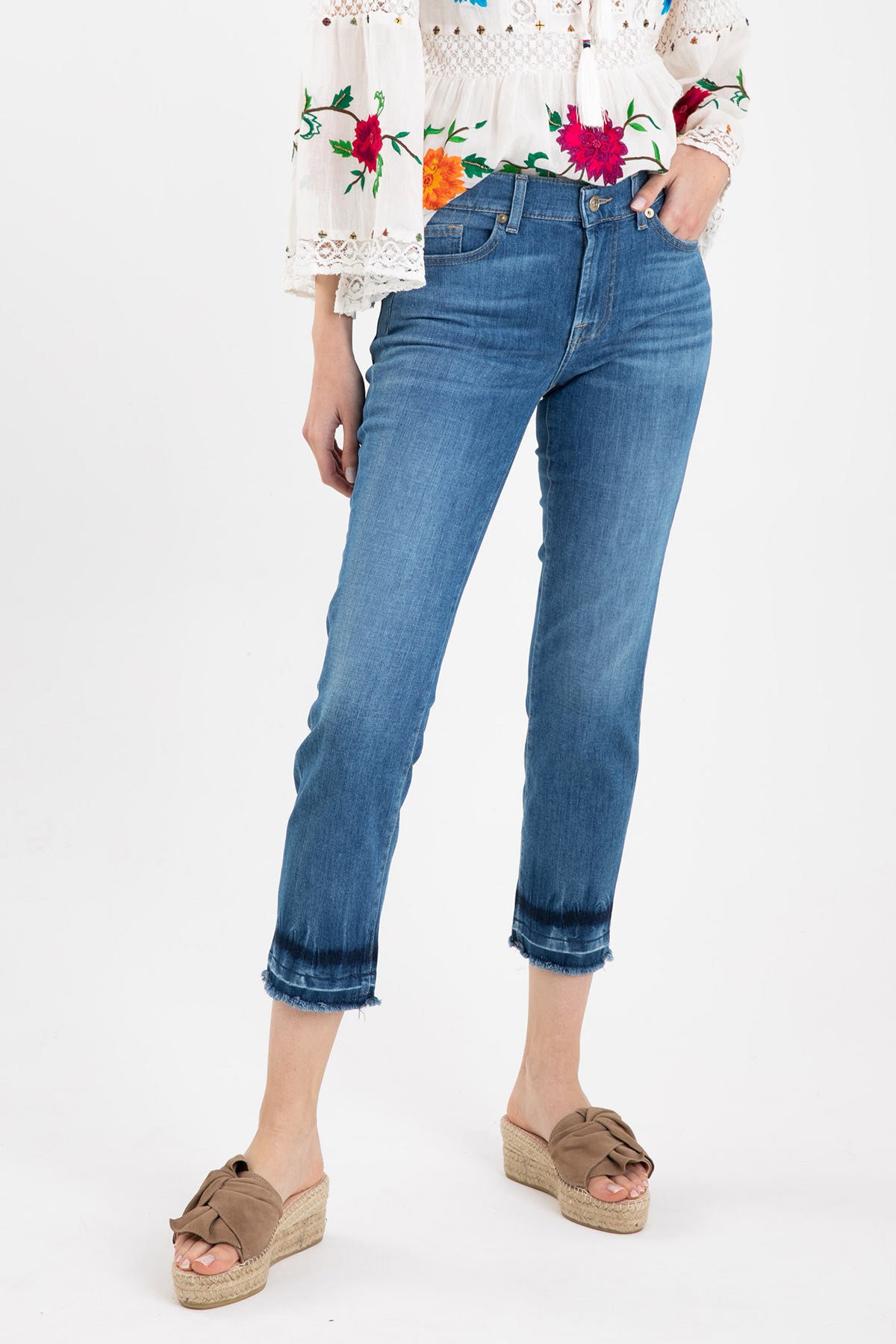 7 For All Mankind Roxanne Ankle Slim Fit Jeans-Libas Trendy Fashion Store