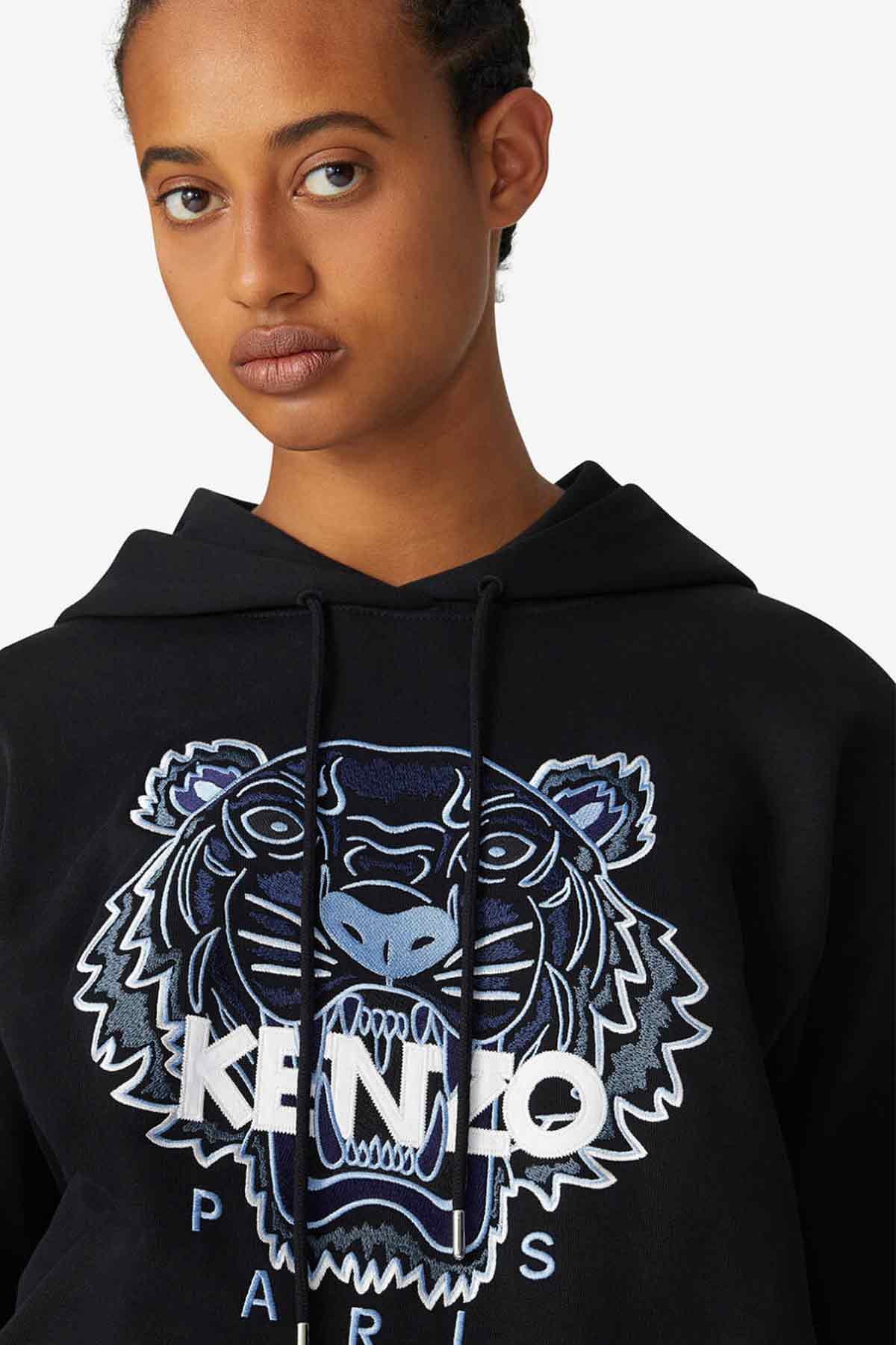 Kenzo Kaplan Logolu Kapüşonlu Sweatshirt-Libas Trendy Fashion Store