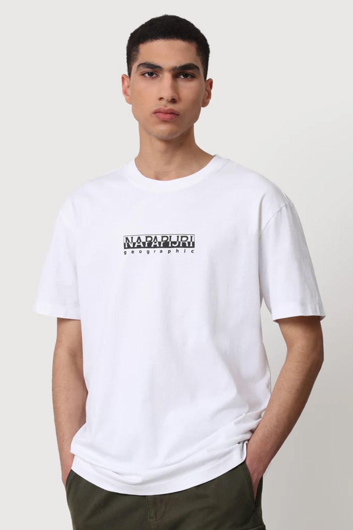 Napapijri Rahat Kesim Logolu Basic T-shirt-Libas Trendy Fashion Store