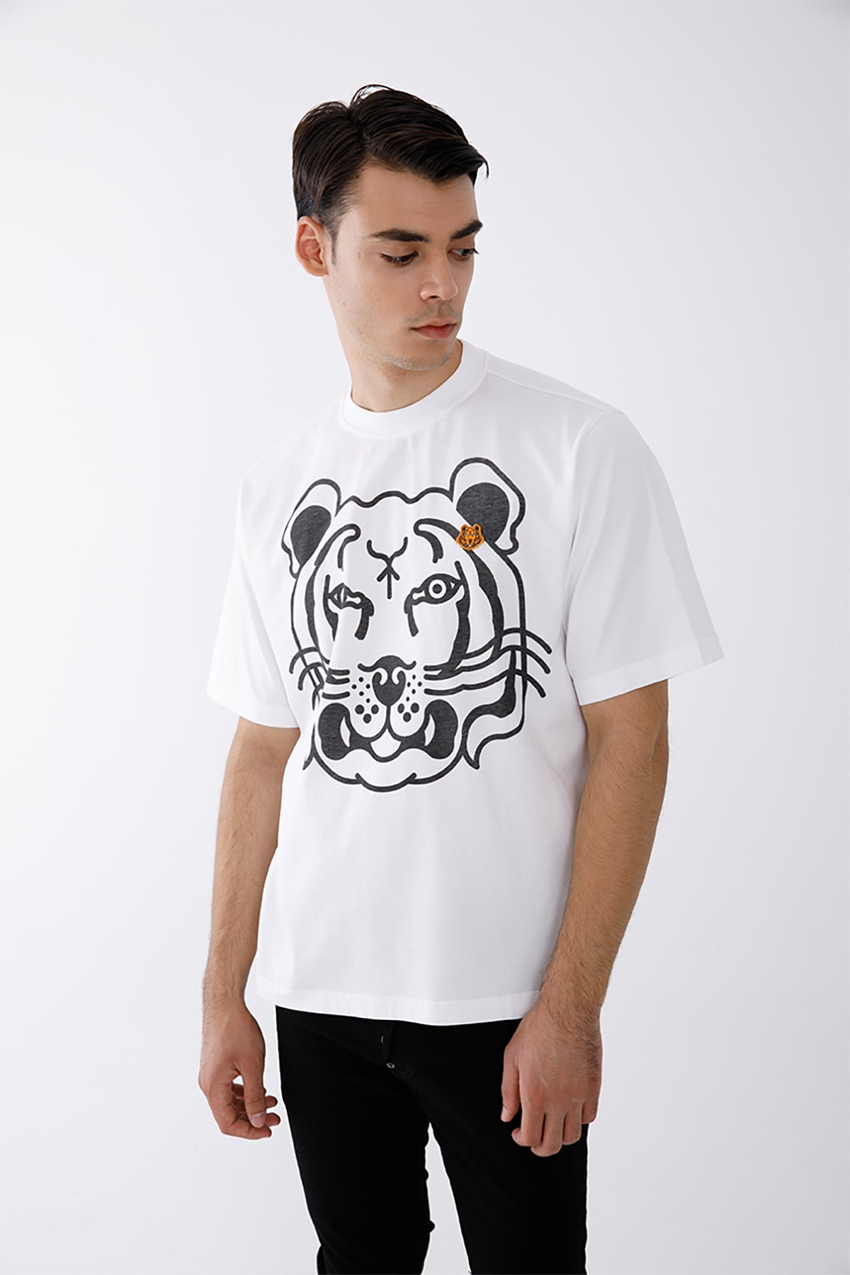 Kenzo Kaplan Logolu Geniş Kesim T-shirt-Libas Trendy Fashion Store