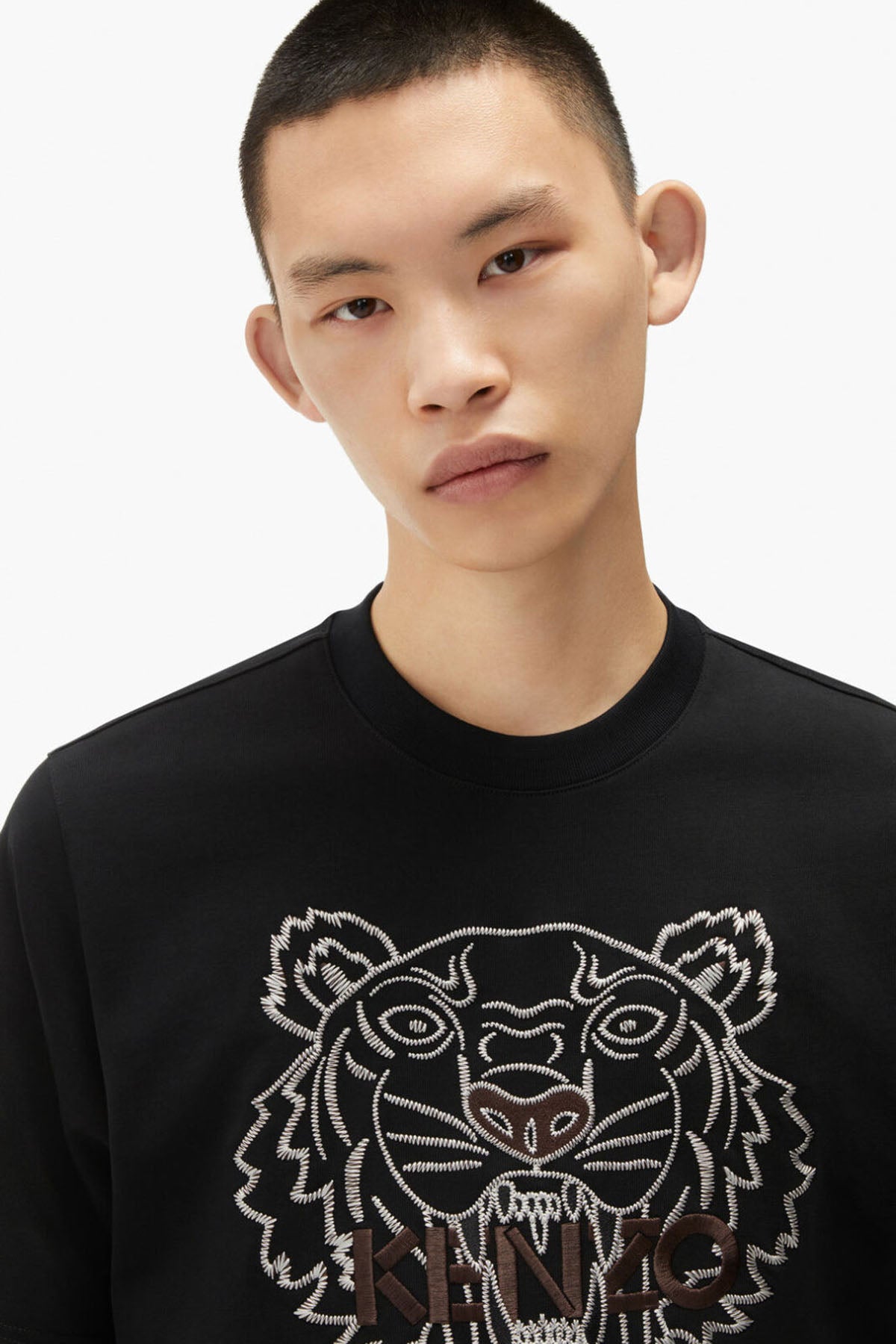 Kenzo Kaplan Logolu Rahat Kesim T-shirt-Libas Trendy Fashion Store