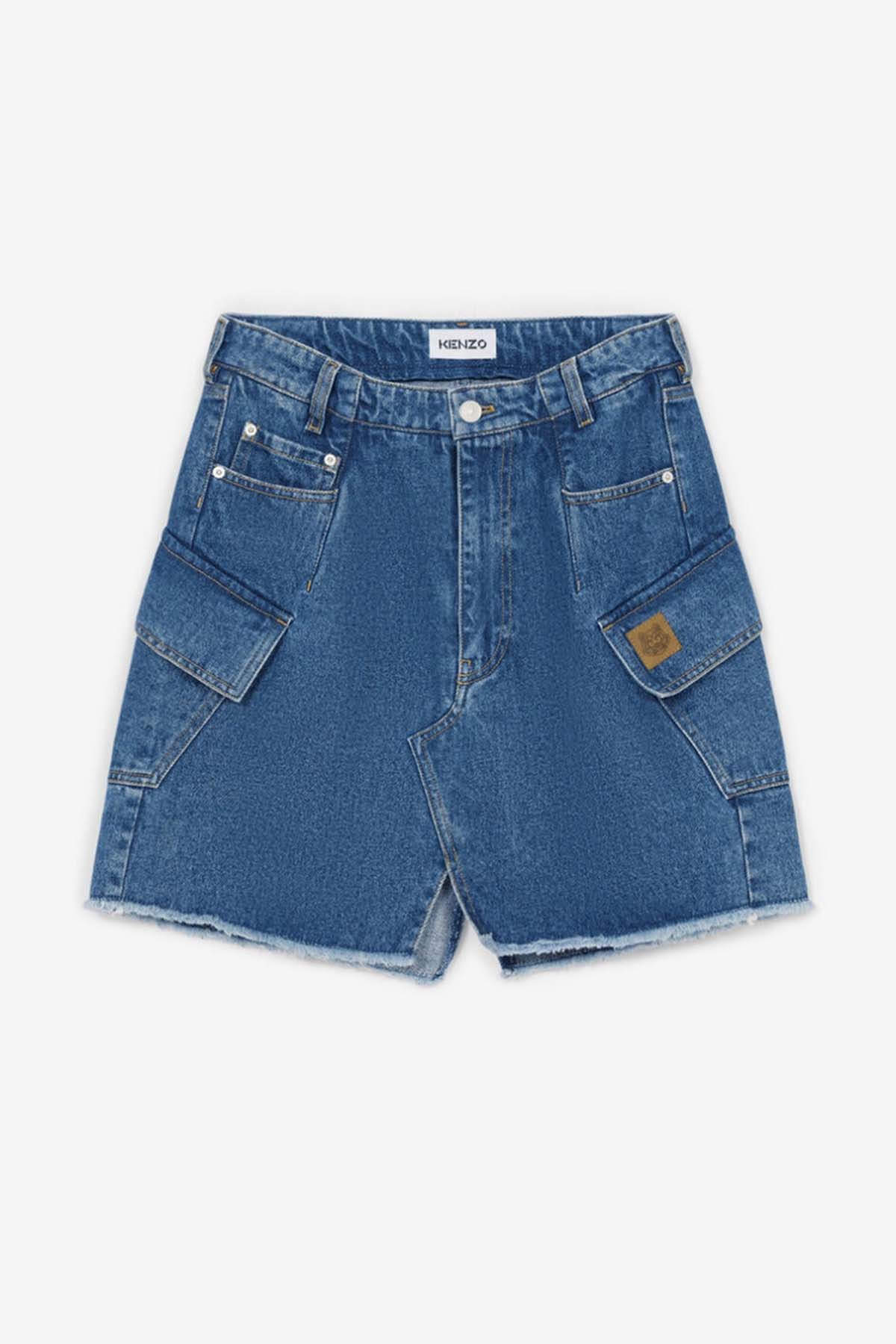 Kenzo Kargo Cepli Mini Jean Etek-Libas Trendy Fashion Store