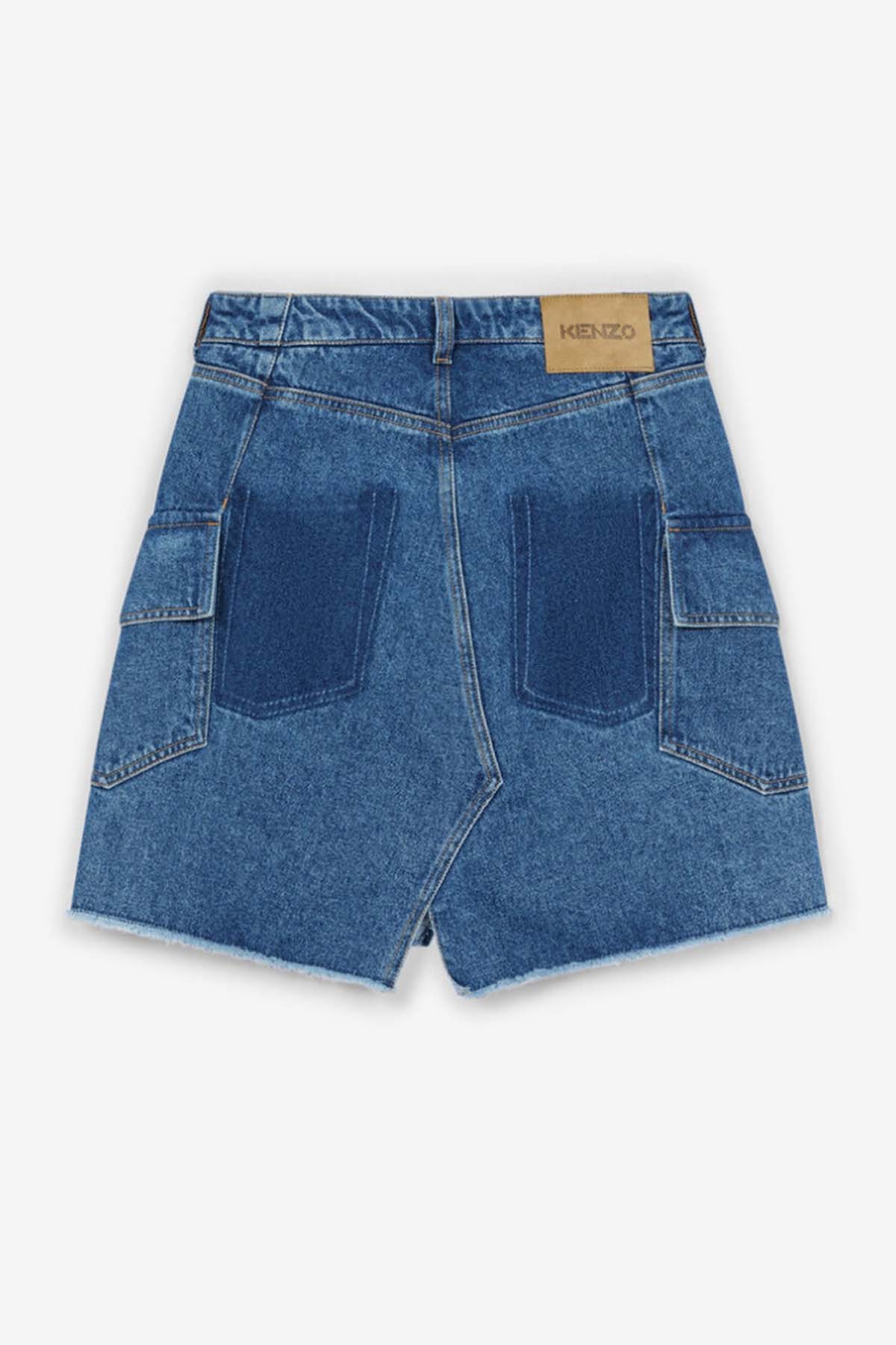 Kenzo Kargo Cepli Mini Jean Etek-Libas Trendy Fashion Store