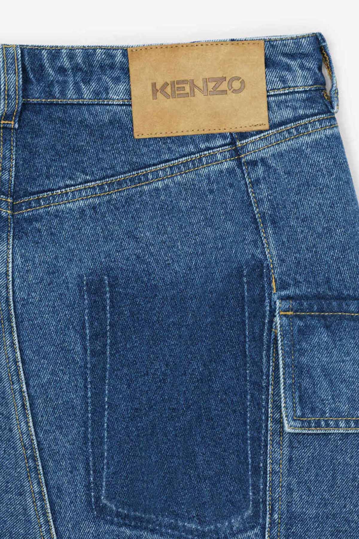 Kenzo Kargo Cepli Mini Jean Etek-Libas Trendy Fashion Store