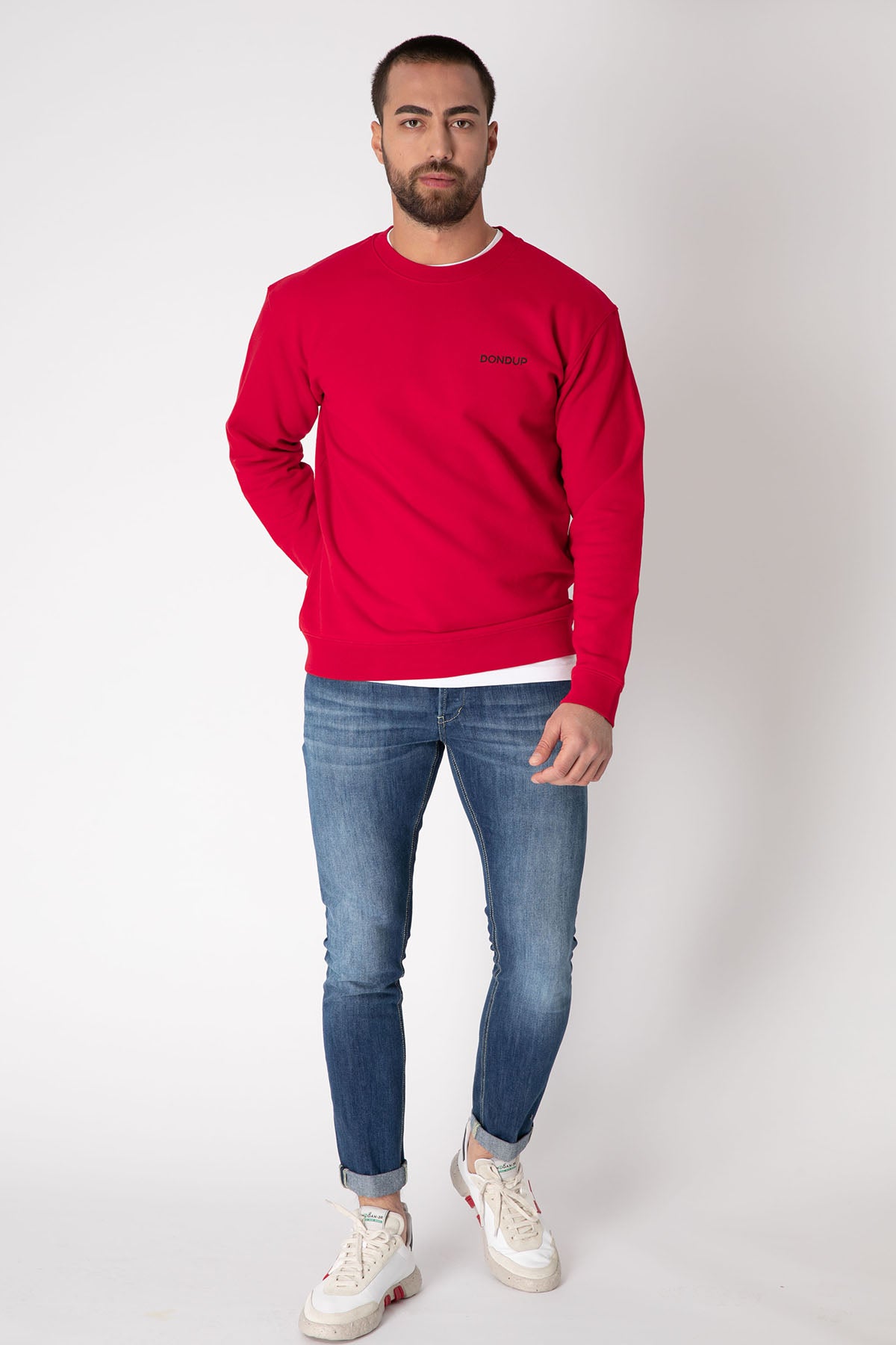 Dondup Yuvarlak Yaka Logolu Sweatshirt-Libas Trendy Fashion Store