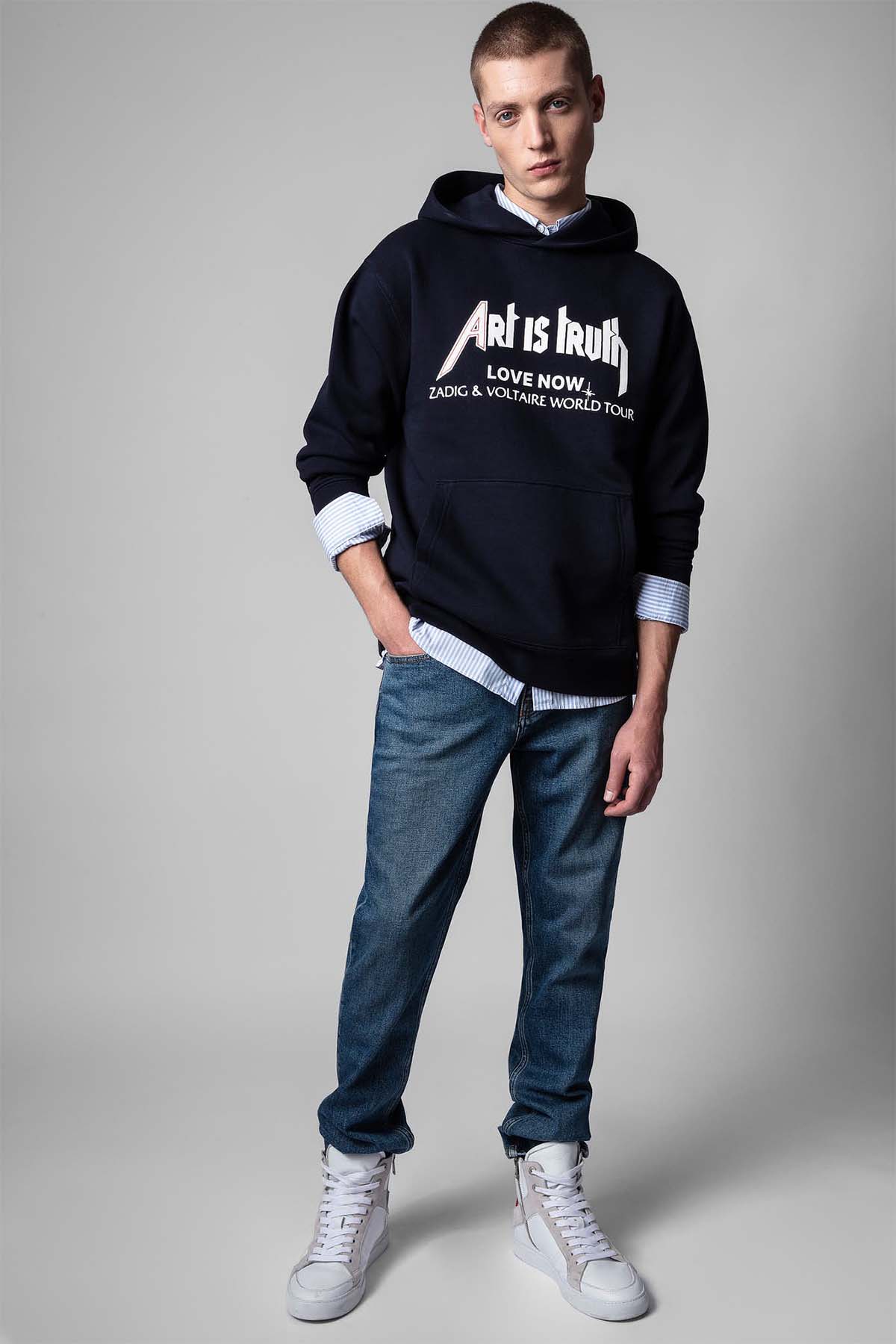 Zadig & Voltaire Sırtta Logo Baskılı Kapüşonlu Sweatshirt-Libas Trendy Fashion Store