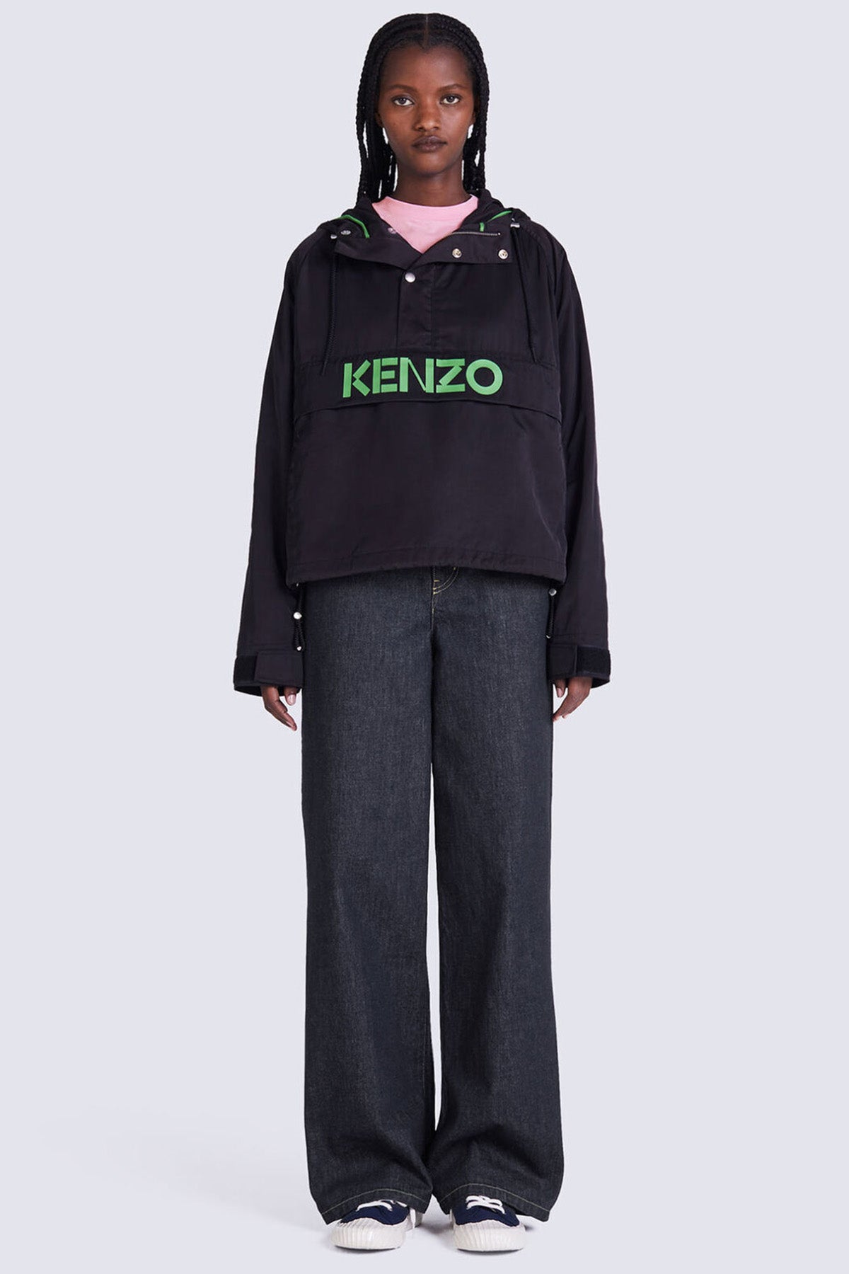 Kenzo Logolu Kanguru Cep Anorak Ceket-Libas Trendy Fashion Store