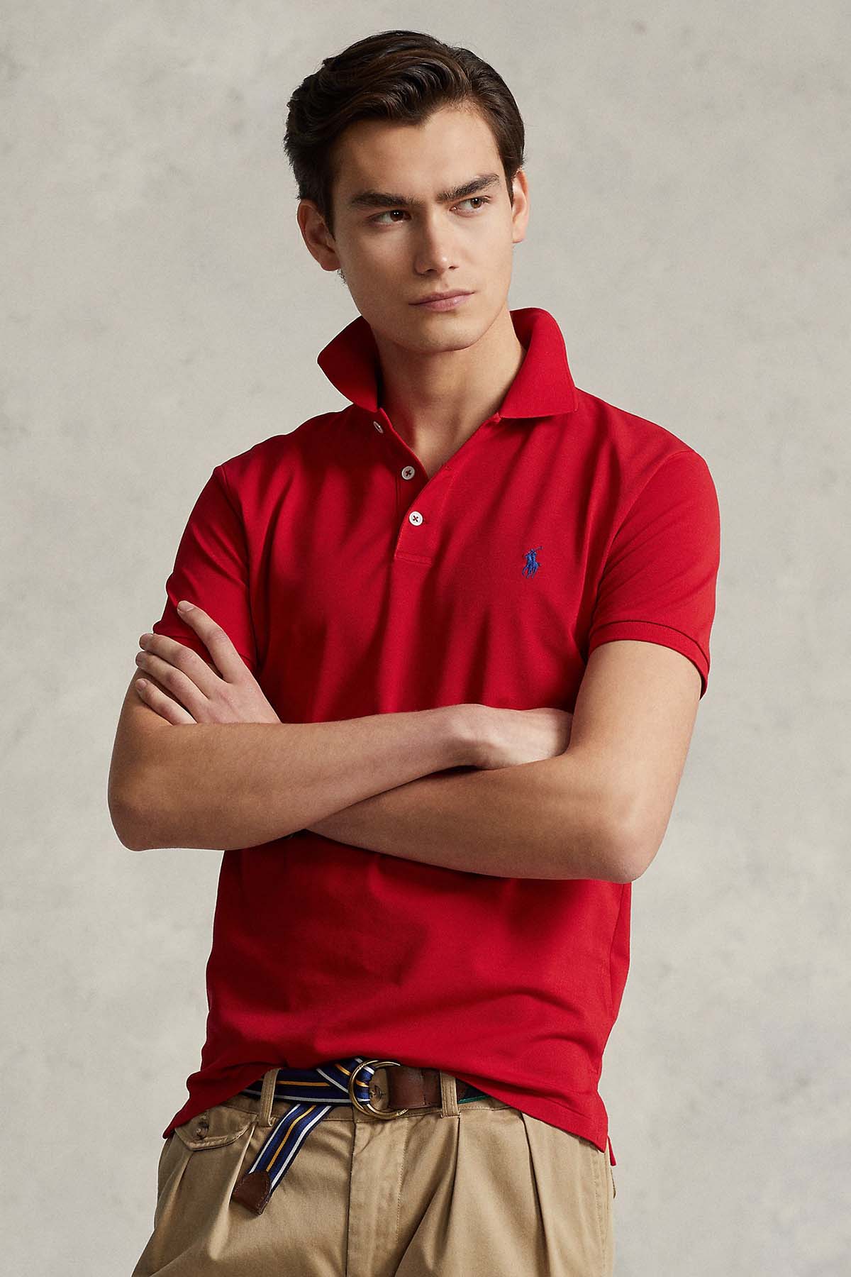 Polo Ralph Lauren Slim Fit Stretch Mesh Polo Yaka T-shirt-Libas Trendy Fashion Store