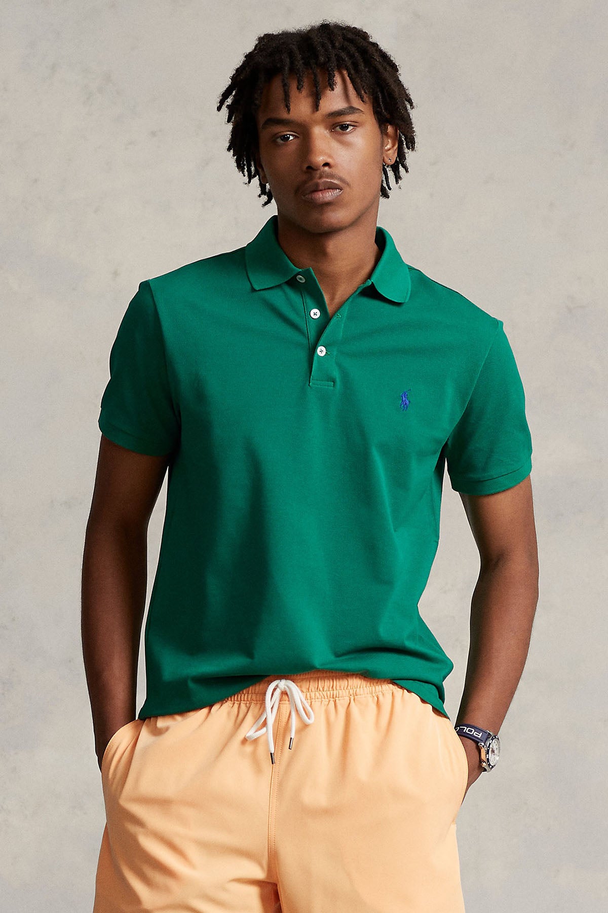 Polo Ralph Lauren Slim Fit Stretch Mesh Polo Yaka T-shirt-Libas Trendy Fashion Store